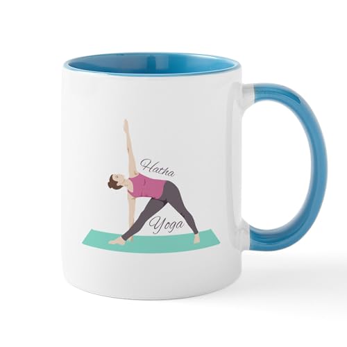 White/Blue Inside - Hatha Yoga Mugs