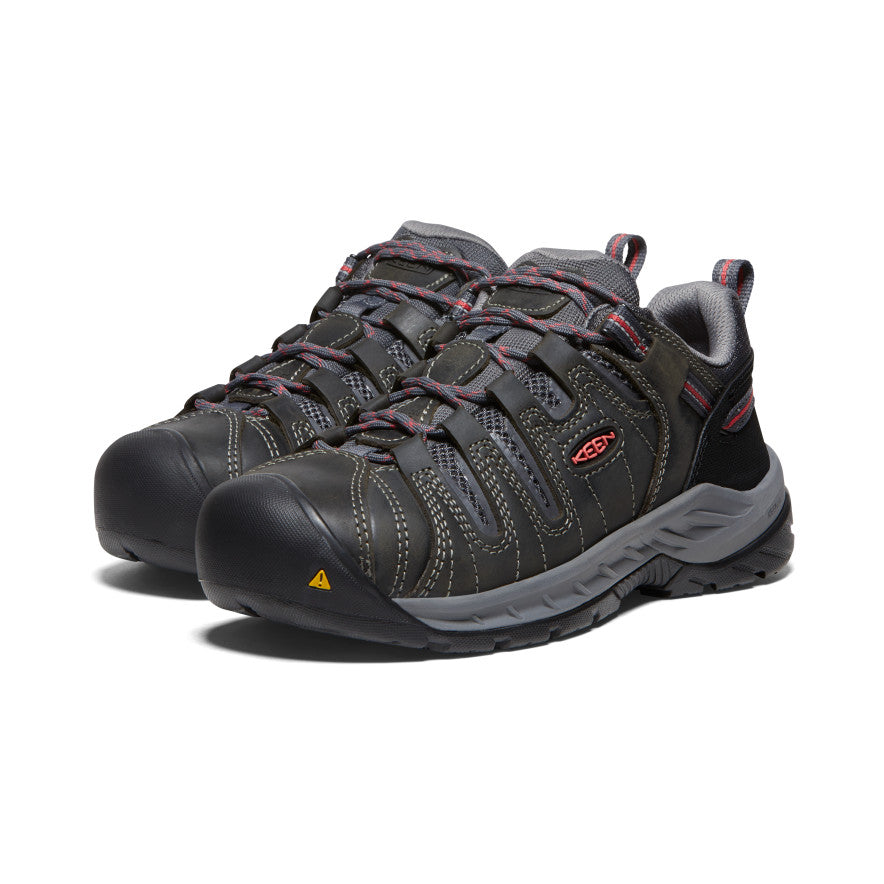 Women's Flint II Steel Toe Work Boots - Safety Shoes with Magnet/Rose Design | Perfect for Construction, Warehouse & Outdoor Work