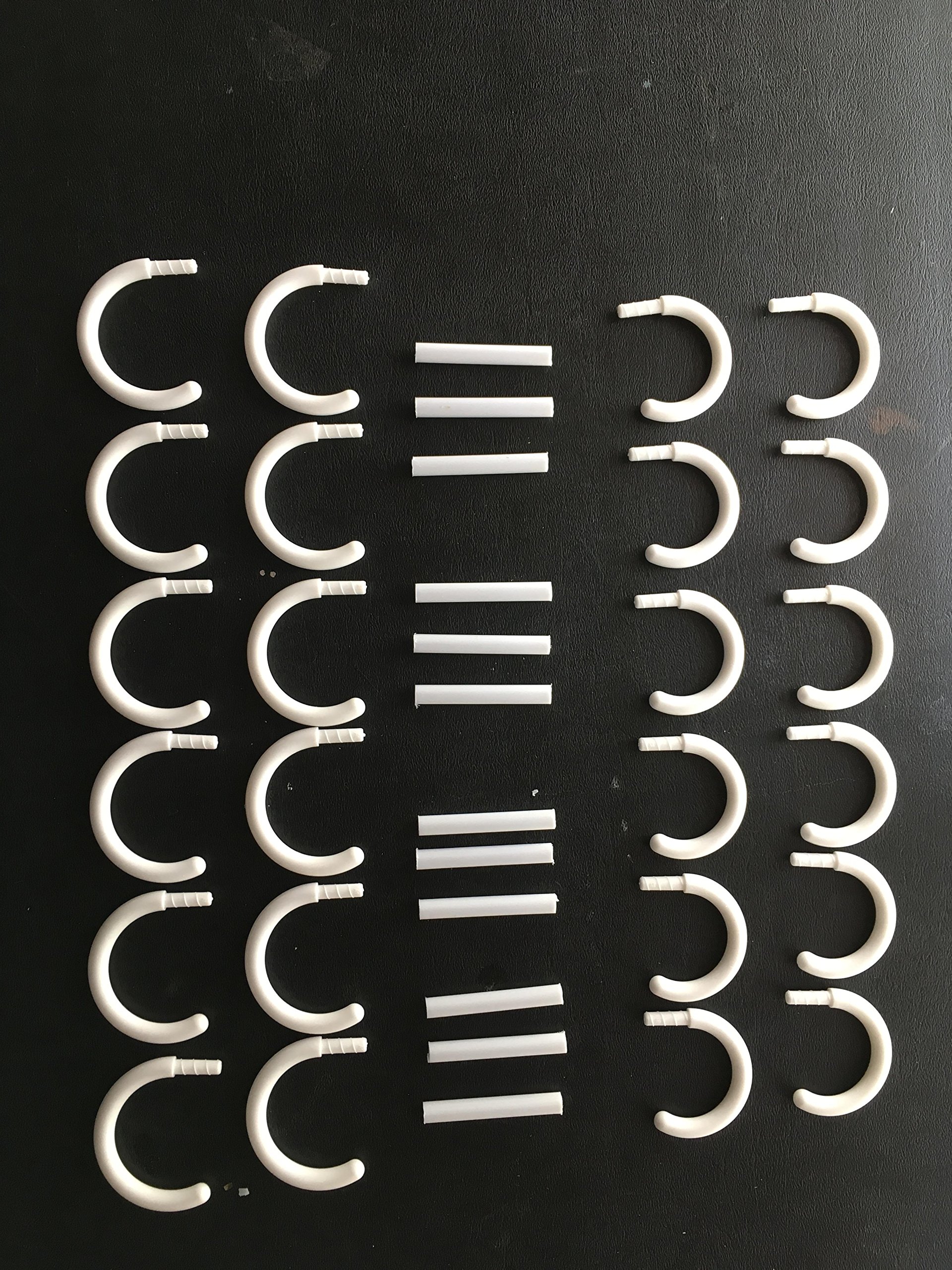 Extra Long Shower Curtain Hooks 7.0 Inch - Heavy Duty Rustproof Bathroom Accessories for Bath, Shower, and Closet Organization
