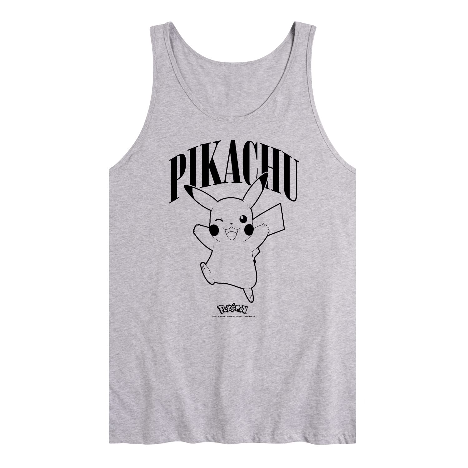 HYBRID APPAREL Men's Pokémon Pikachu Jersey Tank Top - Lightweight Breathable Gym & Casual Wear for Fans