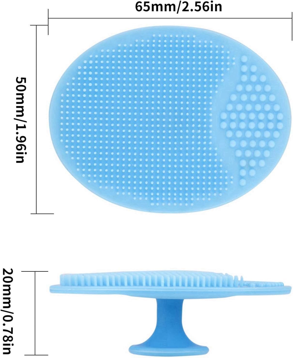 RubyFace Silicone Facial Cleansing Brush - 2 Pack Soft Exfoliating Face Scrubber for Blackhead & Acne Removal, Gentle Pore Cleanser for Women & Girls - Perfect for Daily Skincare Routine & Travel Beauty Essentials