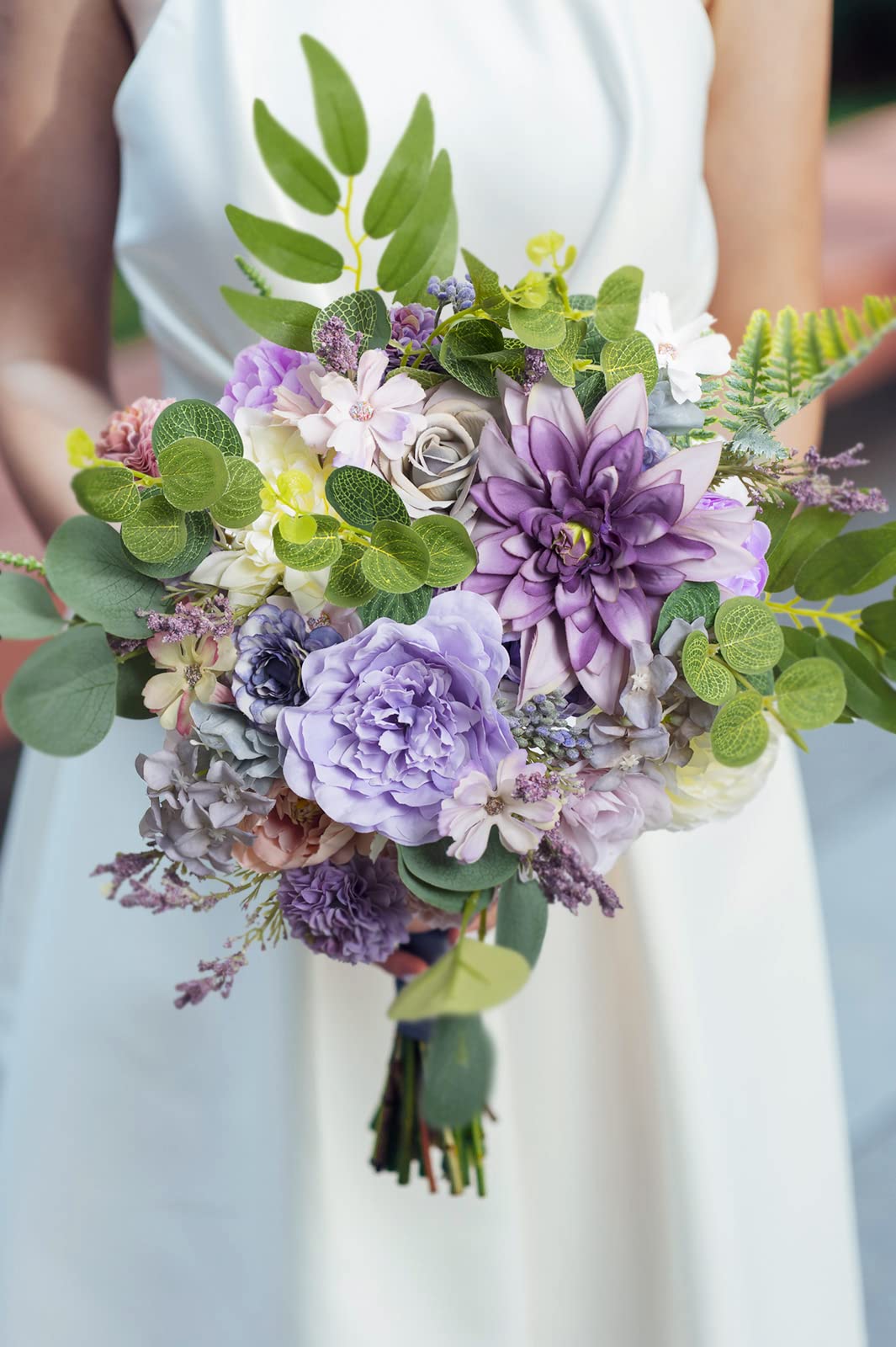36pcs Purple Artificial Silk Roses & Daisies with Stems - DIY Wedding Arch Bouquets, Home Decor, Centerpieces, Party Arrangements