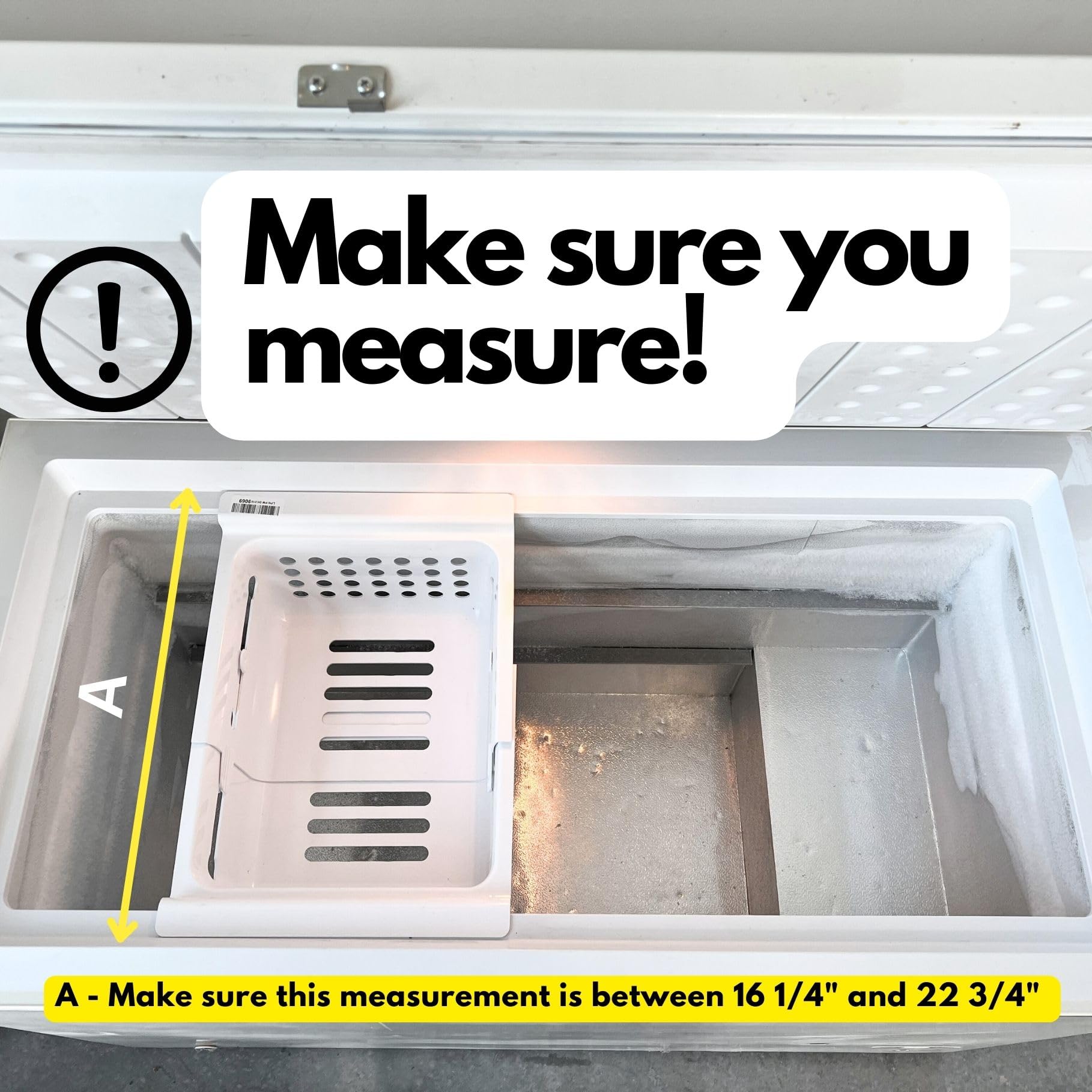 8-15 Cubic Feet Freezer Organizer System with 3-Tier Sliding Baskets, 8 Storage Bins & Magnetic Organizer - Perfect for Kitchen, Garage, or Basement Freezer Organization (Measure Your Freezer Before Purchase)