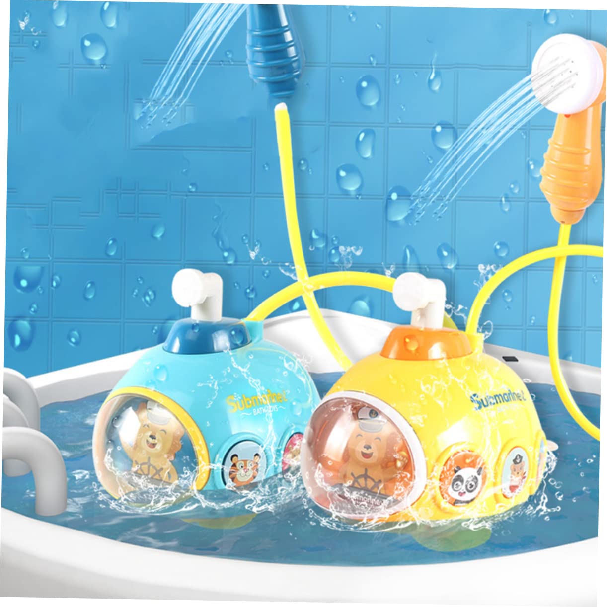 VICASKY Kids Bath Toys for Toddlers 3-4 Years - Fun Plastic Blue Shower Toys for Bathtime Play & Learning | Perfect for Sensory Development & Water Play Activities
