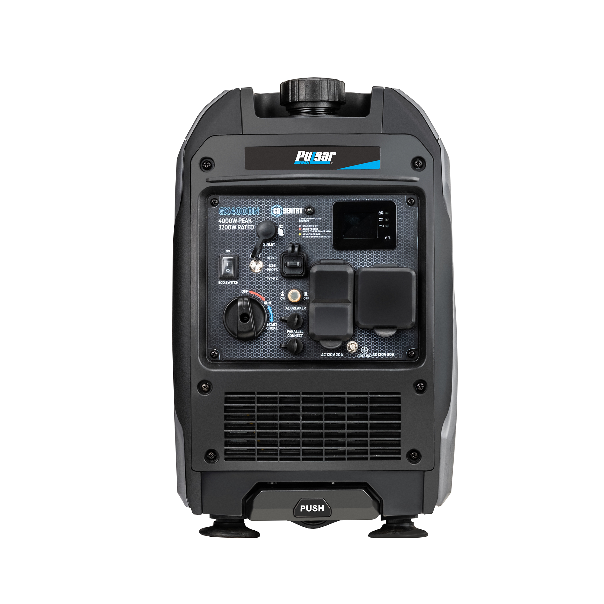 Pulsar 4000W Ultra Quiet Portable Dual Fuel Generator with CO Sentry - Gas & Propane Powered - Perfect for Camping, RV Trips & Emergency Power Backup (GX400BN)