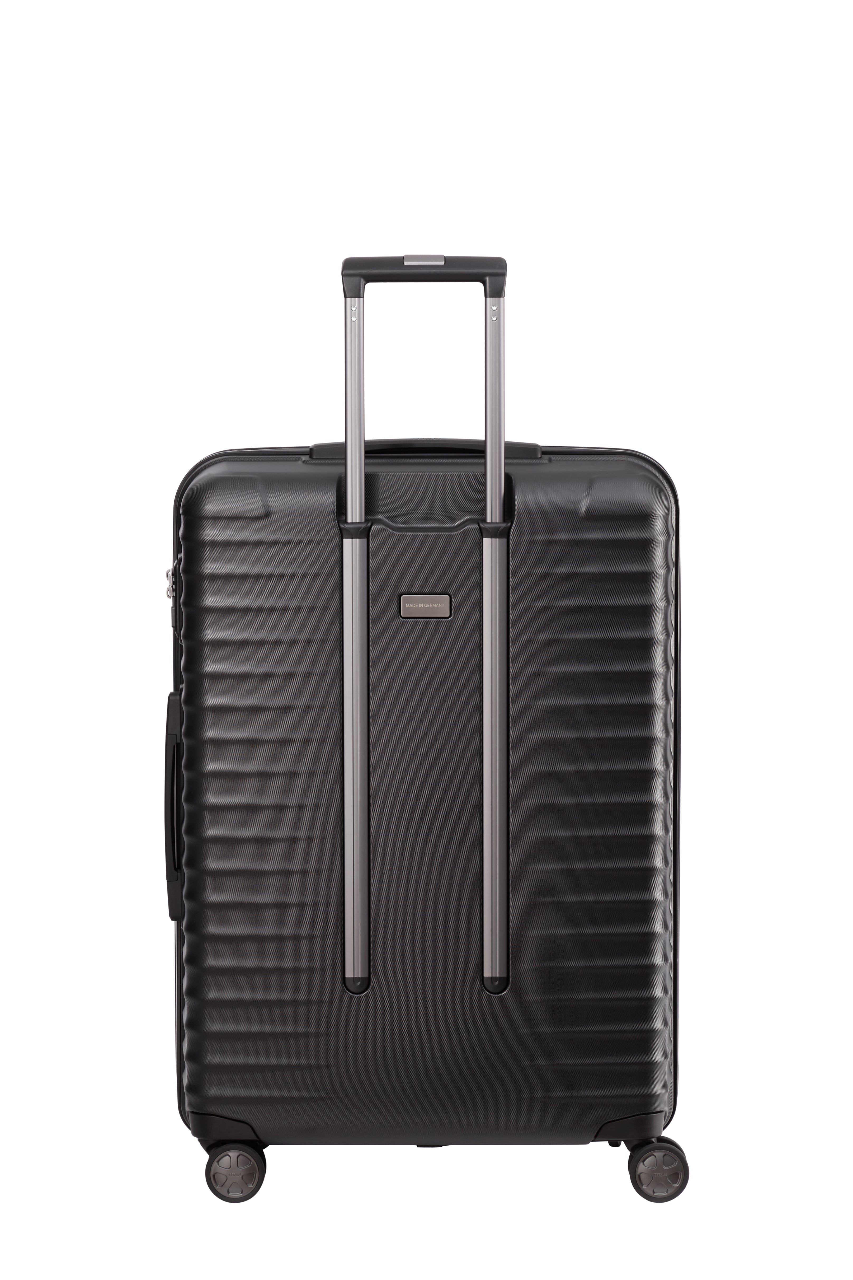 Titan LITRON Trolley L Large Luggage - Premium Expandable Suitcase with 360° Spinner Wheels for Travel, Business & Vacation (Black) - Perfect for Airlines, Road Trips & International Adventures