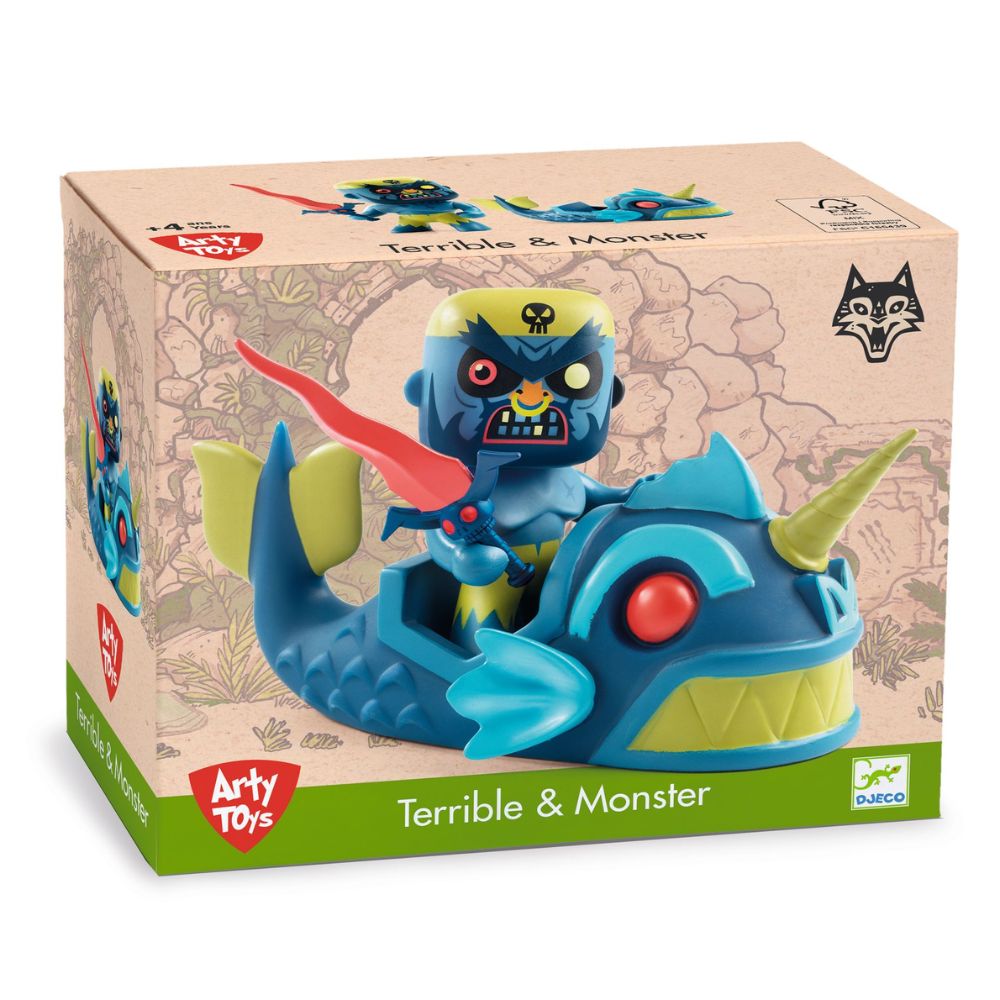 Djeco Arty Toys Terrible & Monster - Creative Art Toy for Kids - Perfect for Imaginative Play & Monster-Themed Parties