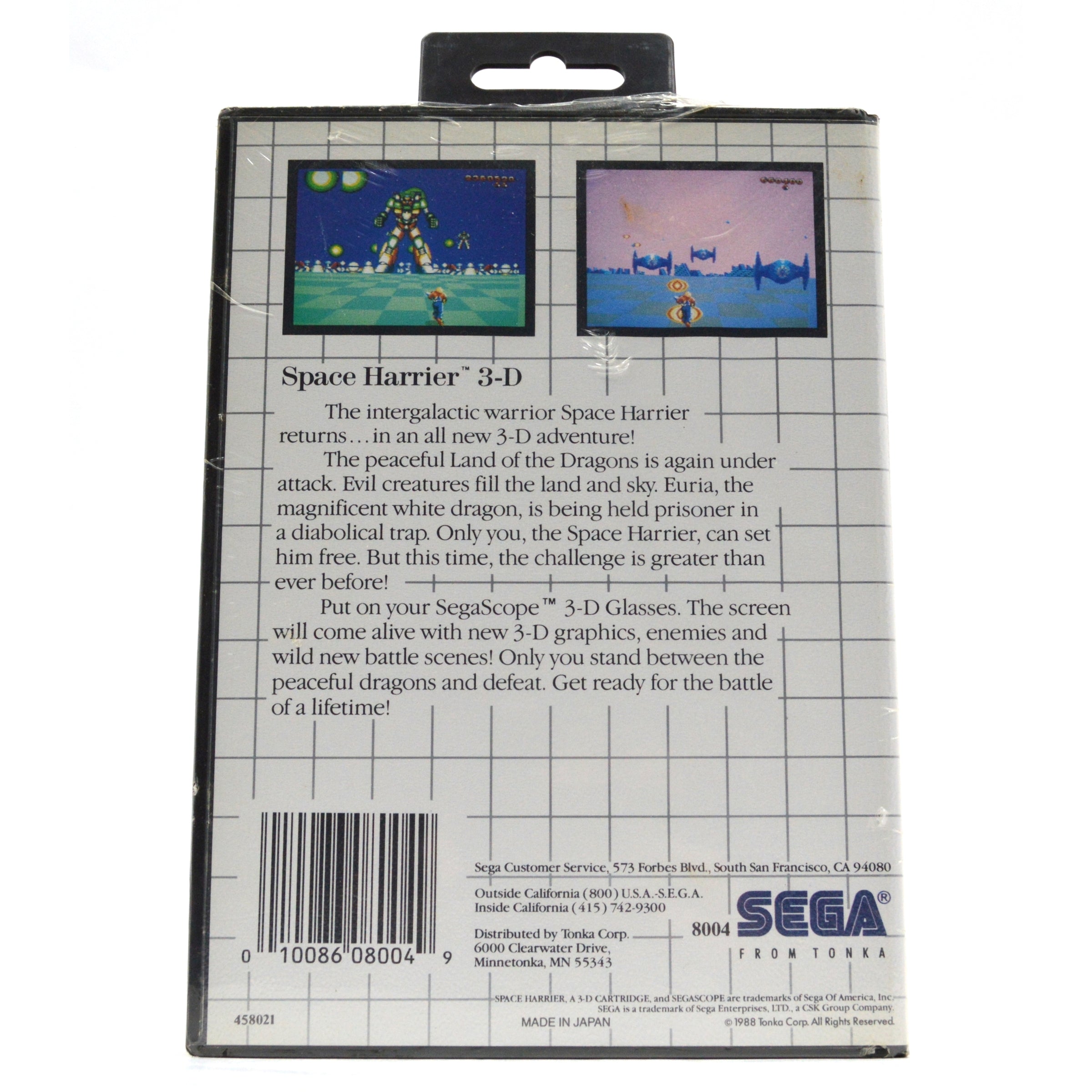 Brand New SEGA Master System Space Harrier 3D SMS Video Game - Factory Sealed | Retro Gaming Collectible for Classic Console Enthusiasts & Home Arcade Setup