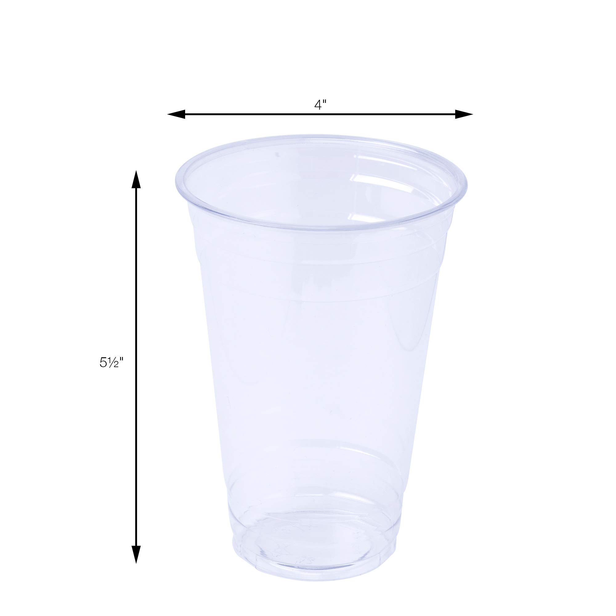 20 oz Clear Plastic Disposable Cold Cups - 50 Count Bulk Pack for Bubble Tea, Iced Coffee, Smoothies & Party Drinks | Perfect for Boba Shops, Cafés, and Home Entertaining