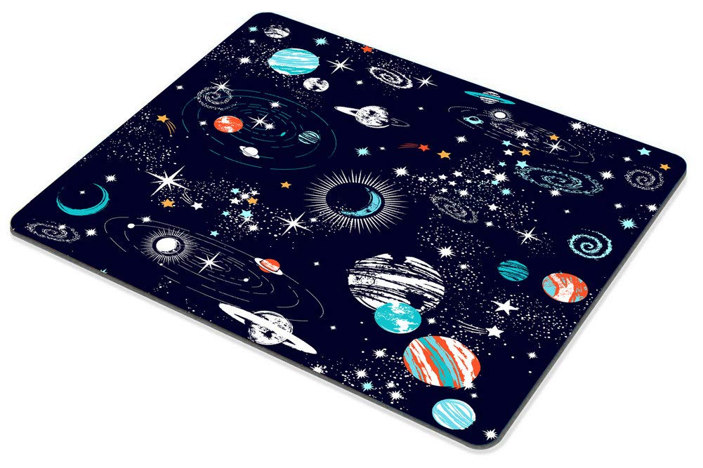 Galaxy Constellation Print Mouse Pad - Non-Slip Gaming Mouse Mat with Cosmic Design for Office & Home Desk, Perfect for PC Gaming & Computer Work (12x10 Inches)