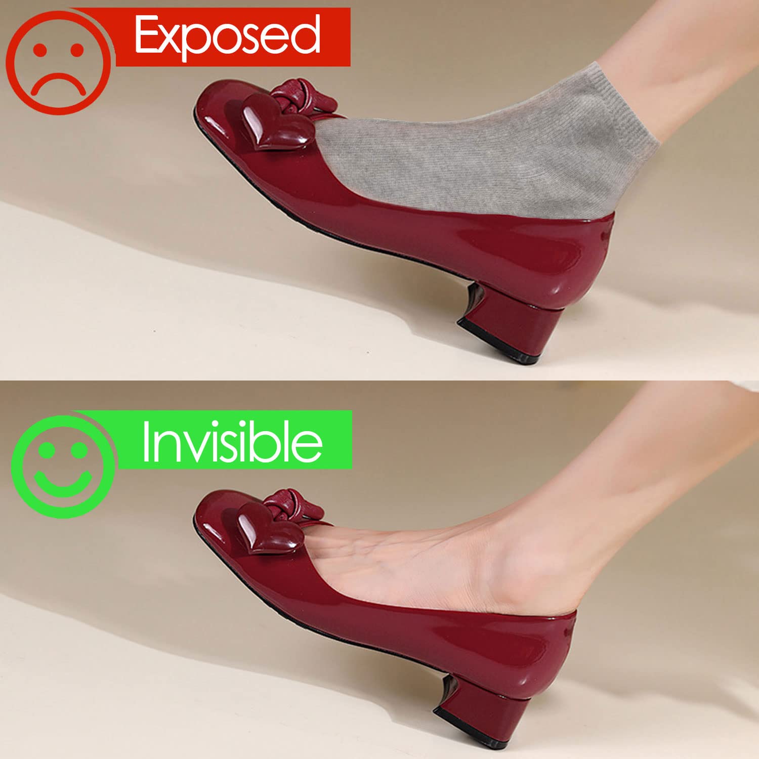 LECTNORE Women's No Show Socks - Ultra Low Cut Invisible Socks with Non-Slip Silicone Strips for Sneakers, High Heels & Loafers | Comfortable & Breathable for Everyday Wear