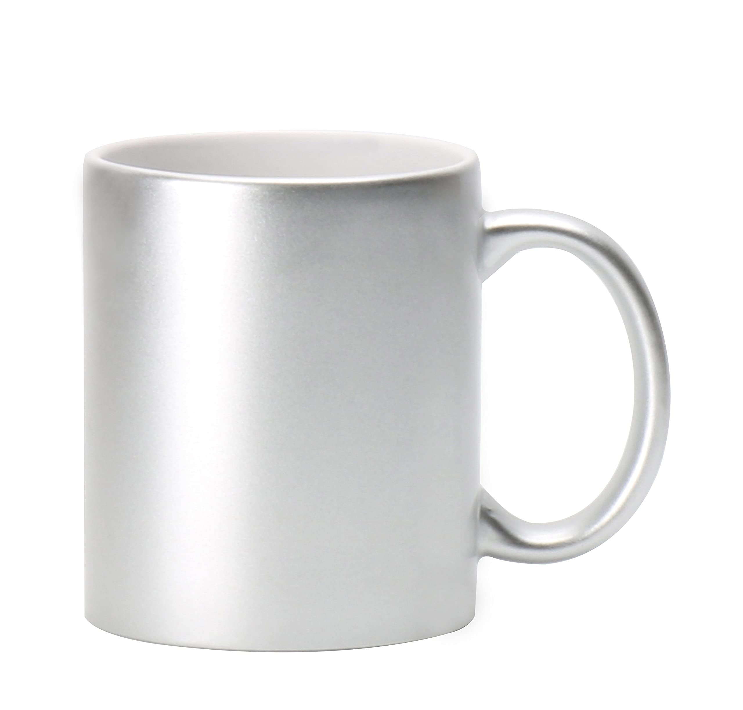 11oz Ceramic Sublimation Coffee Mug - Personalized Photo Mug for Gifts, Customizable, Dishwasher Safe (36, Silver) - Perfect for Home, Office, and Special Occasions