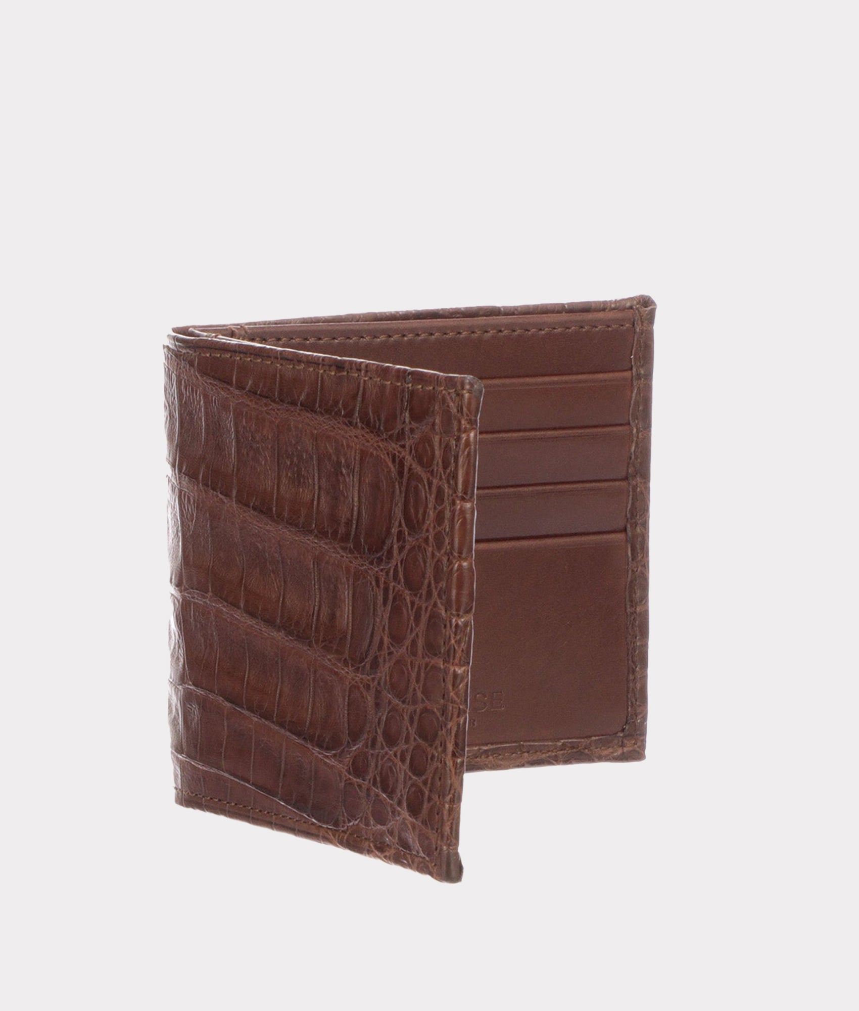 Premium Genuine Crocodile Leather Wallet for Men - Slim RFID Blocking Bifold Wallet in Sienna Brown | Ideal for Everyday Carry, Business & Travel
