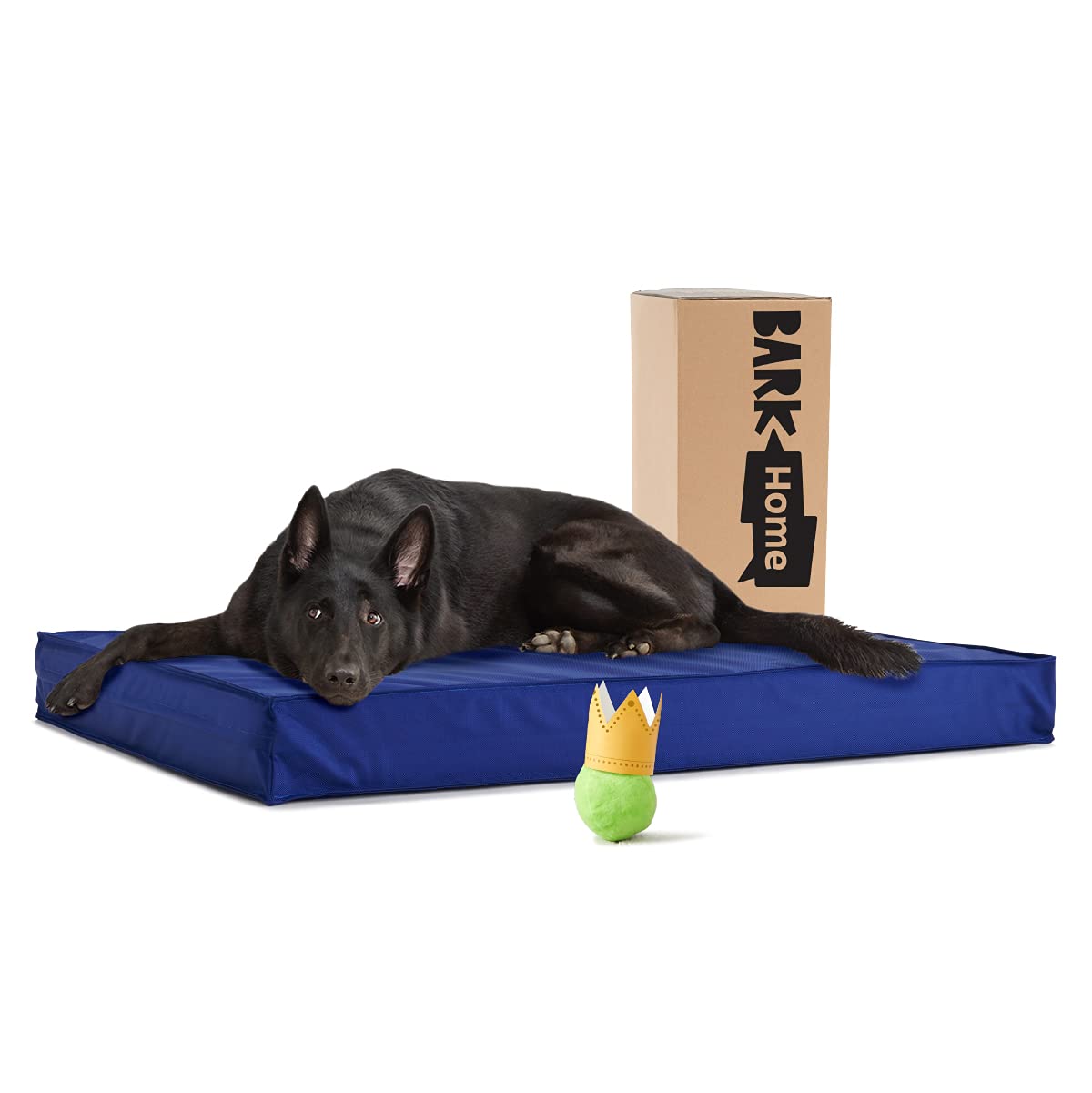 Barkbox - Waterproof Orthopedic Dog Bed for Large Dogs, Removable Washable Cover - Durable Outdoor/Indoor Pet Bed for All Seasons - Comfortable Platform Mattress for Dogs & Cats - Perfect for Camping, Travel & Home Use - XL Size in Blue