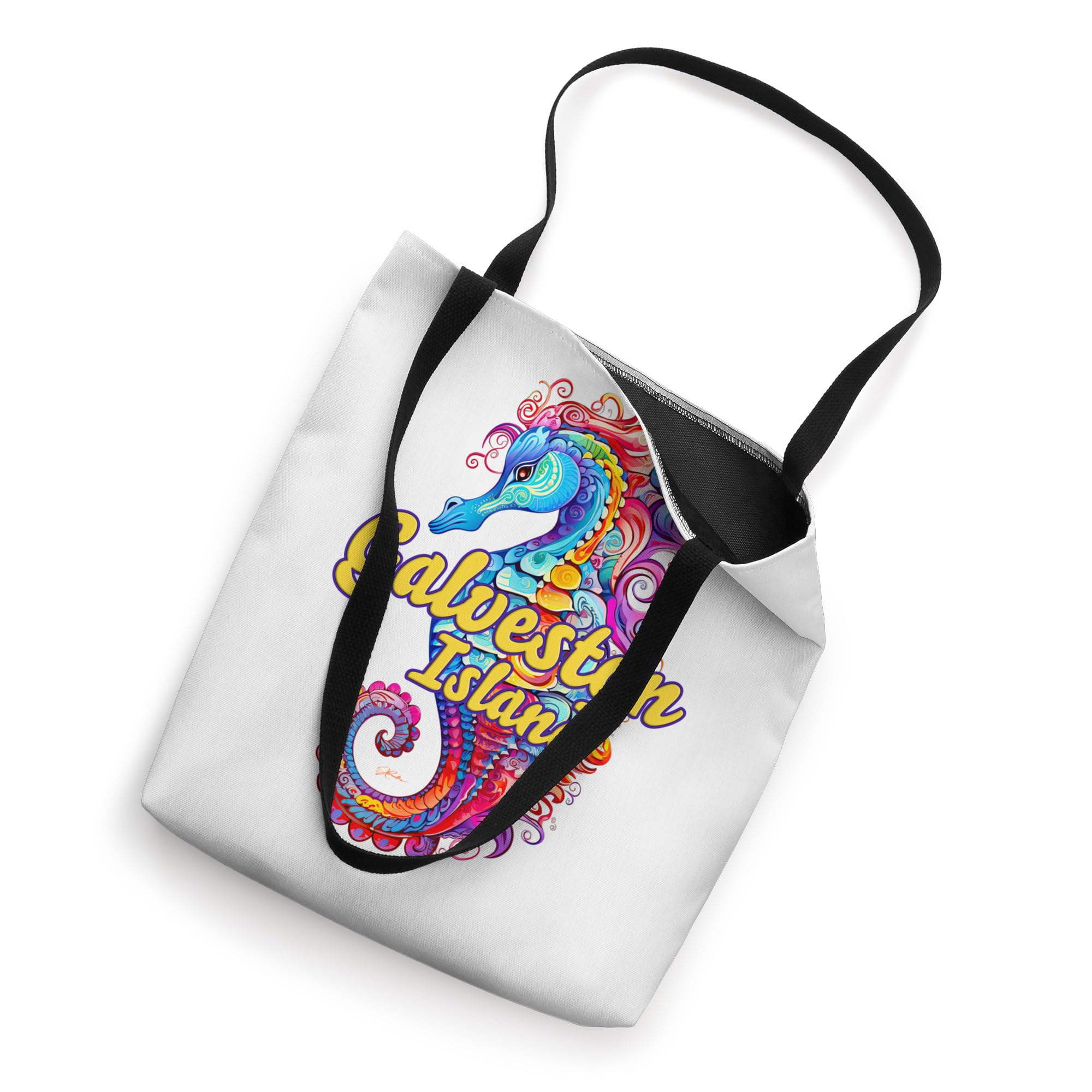 JCombs: Stylish Galveston Island Texas Seahorse Beach Tote Bag - Perfect for Summer Vacations, Pool Days & Coastal Getaways