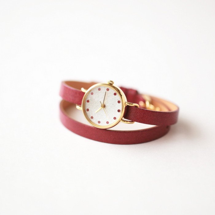 Elegant Women's Wristwatch with Cinnabar Design | Japanese Handcrafted Watch | Perfect for Formal Events, Office Wear & Special Occasions