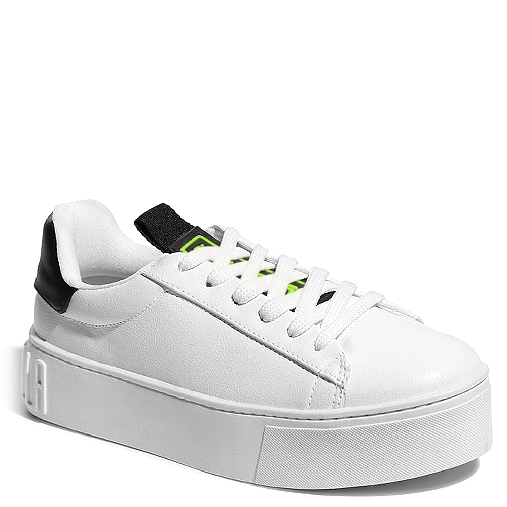 Women's Lace Up Flatform Sneakers - Comfortable Platform Shoes with Rubber Sole for Walking, Running & Casual Outfits