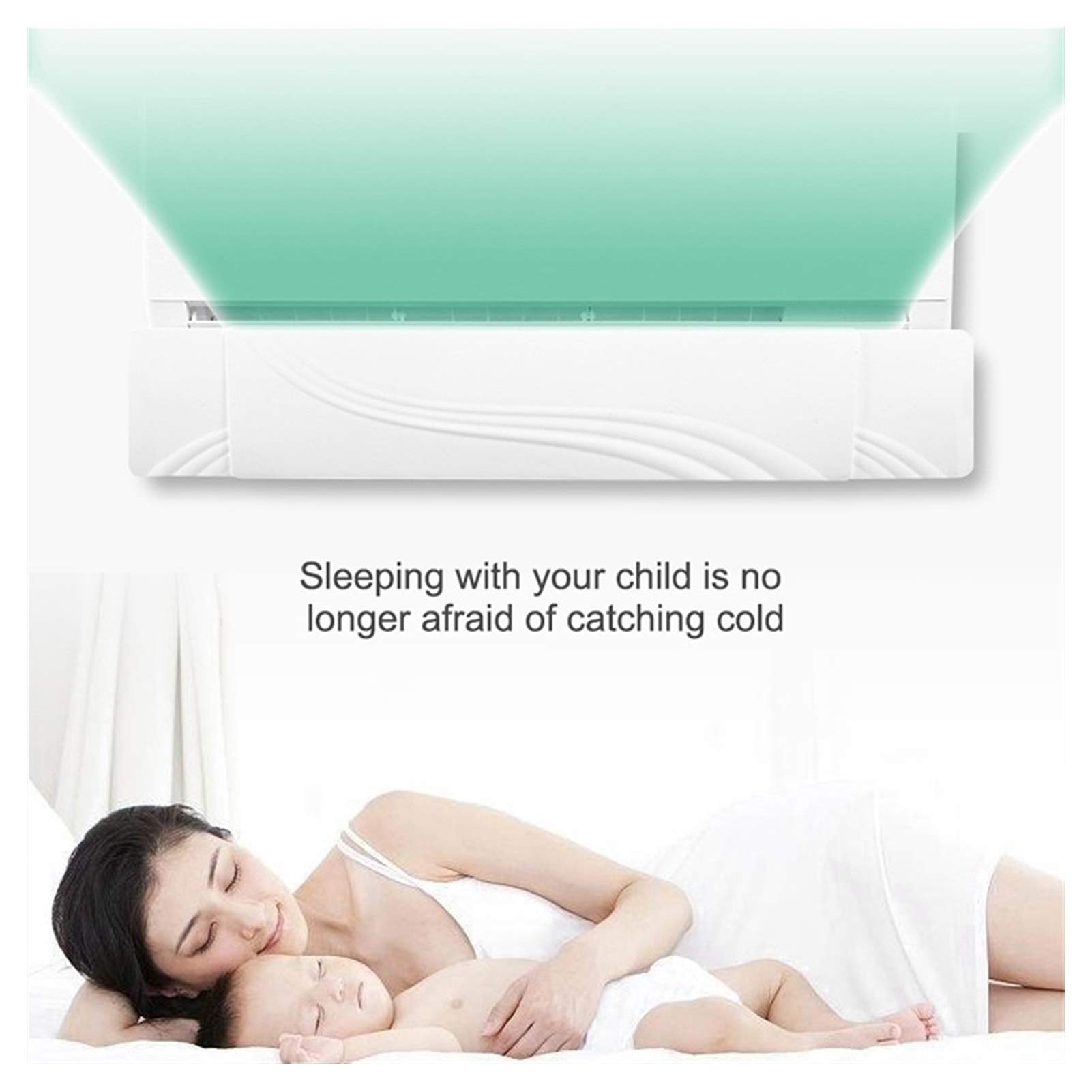 Qgg Air Conditioner Wind Deflector - Telescopic & Adjustable Angle AC Vent Cover for Home & Office - Easy Installation Cooling Baffle (As Shown) - Perfect for Bedrooms, Living Rooms & Workspaces