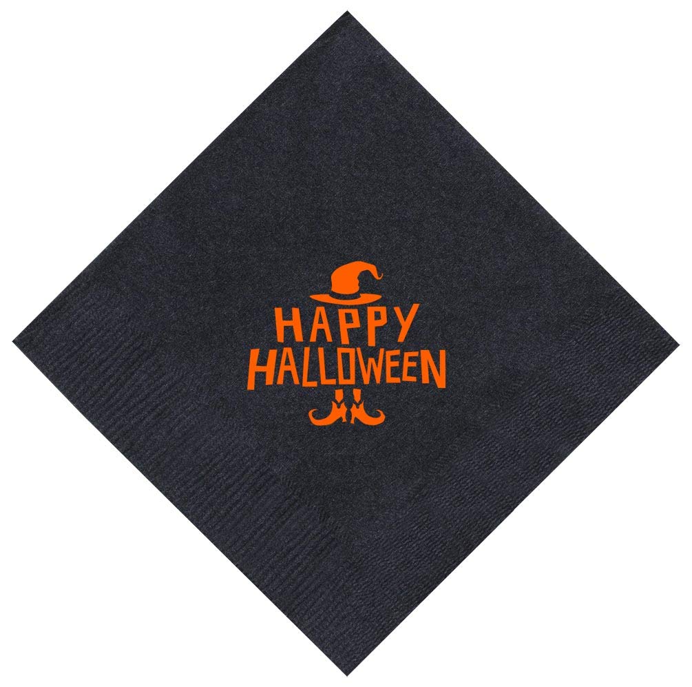Happy Halloween Party Napkins - 50 Pack 5x5