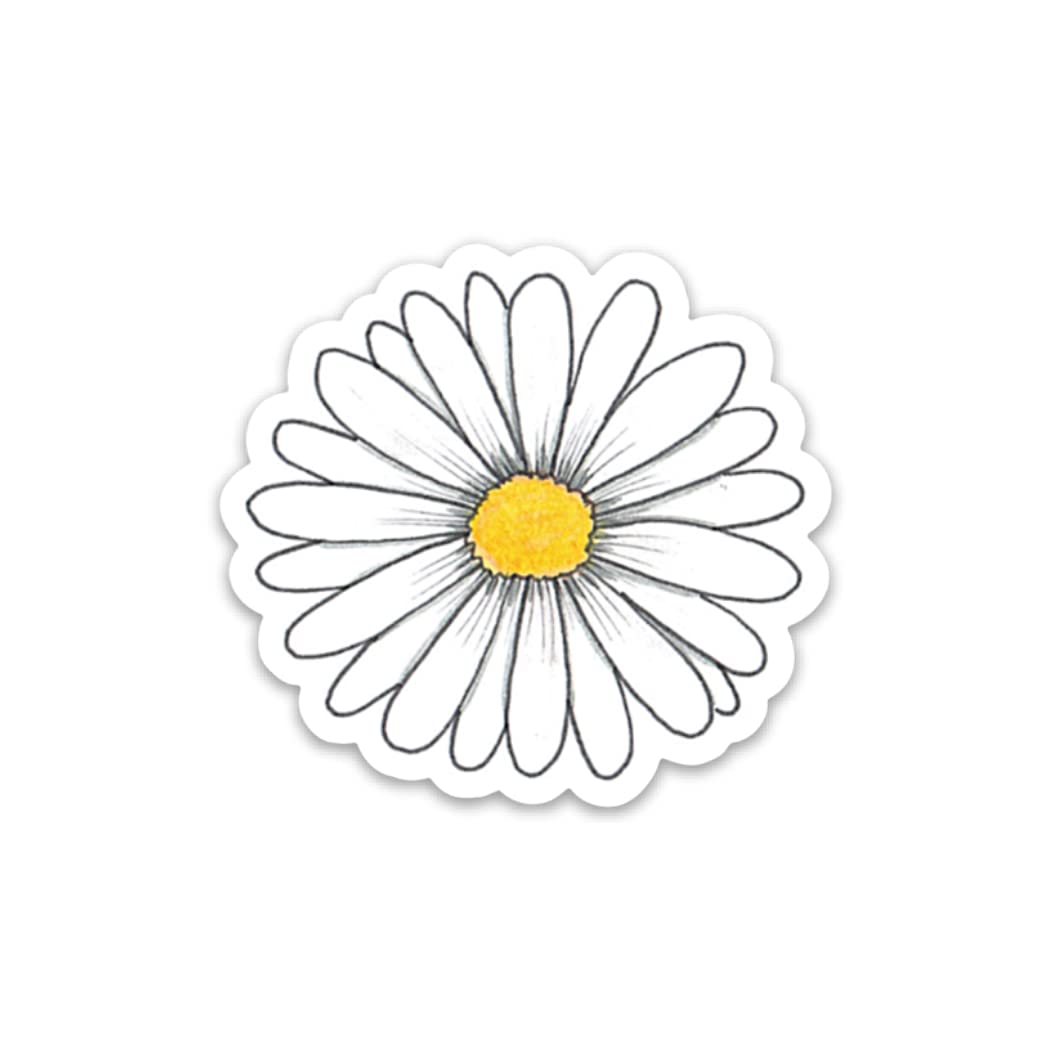 Daisy Flower Stickers - Waterproof Vinyl Decals for Laptops, Phones, Walls - Perfect for DIY Crafts, Scrapbooking, and Home Decor