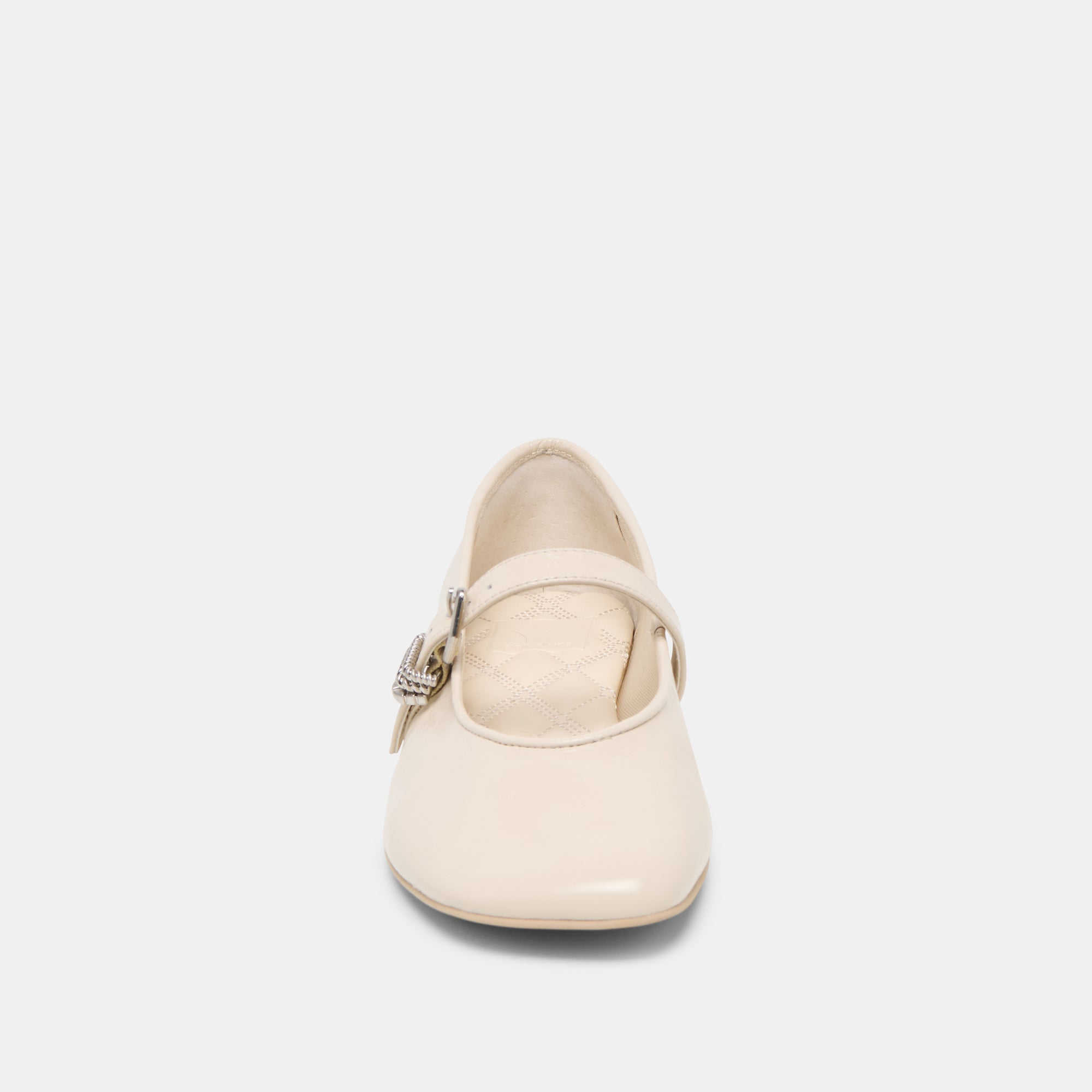 ALIZZA Women's Ballet Flats - Creme Crinkle Patent Leather Comfortable Slip-On Shoes for Work, Office & Casual Wear