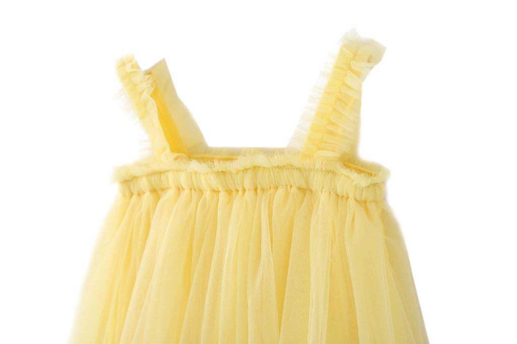 DCUTERQ Infant Baby Girls Sleeveless Tutu Dress - Toddler Princess Tulle Gown for Wedding, Birthday Party & Photo Shoots - Soft & Comfortable Sundress Outfits for Special Occasions