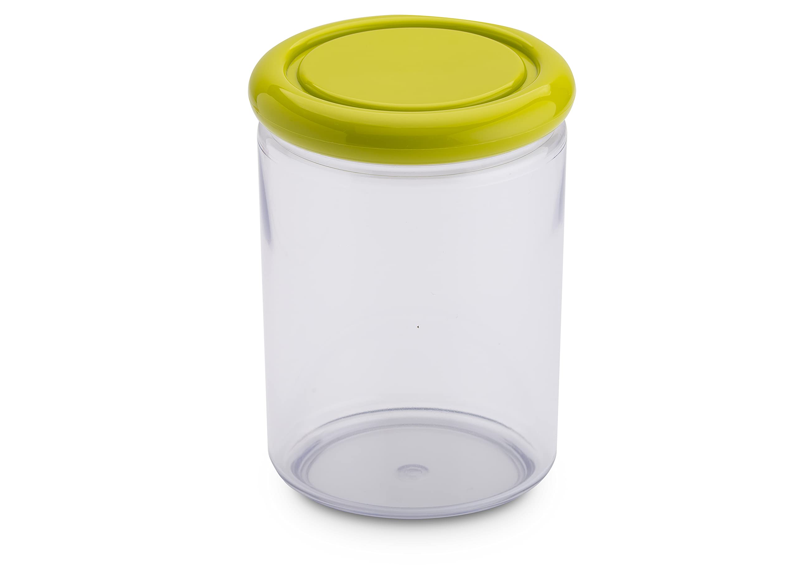 Omada Airtight Acrylic Food Storage Containers - 33.8oz Clear Kitchen Canisters for Sugar, Flour, Pasta & Dry Goods | BPA-Free, Dishwasher Safe with Green Lid | Perfect for Pantry Organization, Baking Supplies & Office Storage