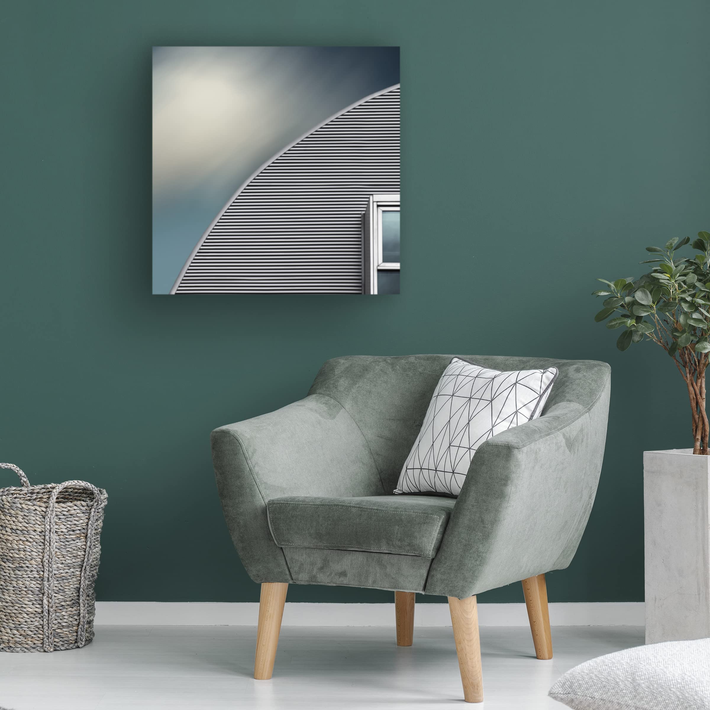 Gilbert Claes 'Rounded Roof' Canvas Wall Art Print - Modern Abstract Home Decor for Living Room, Bedroom & Office - Trademark Fine Art Collection
