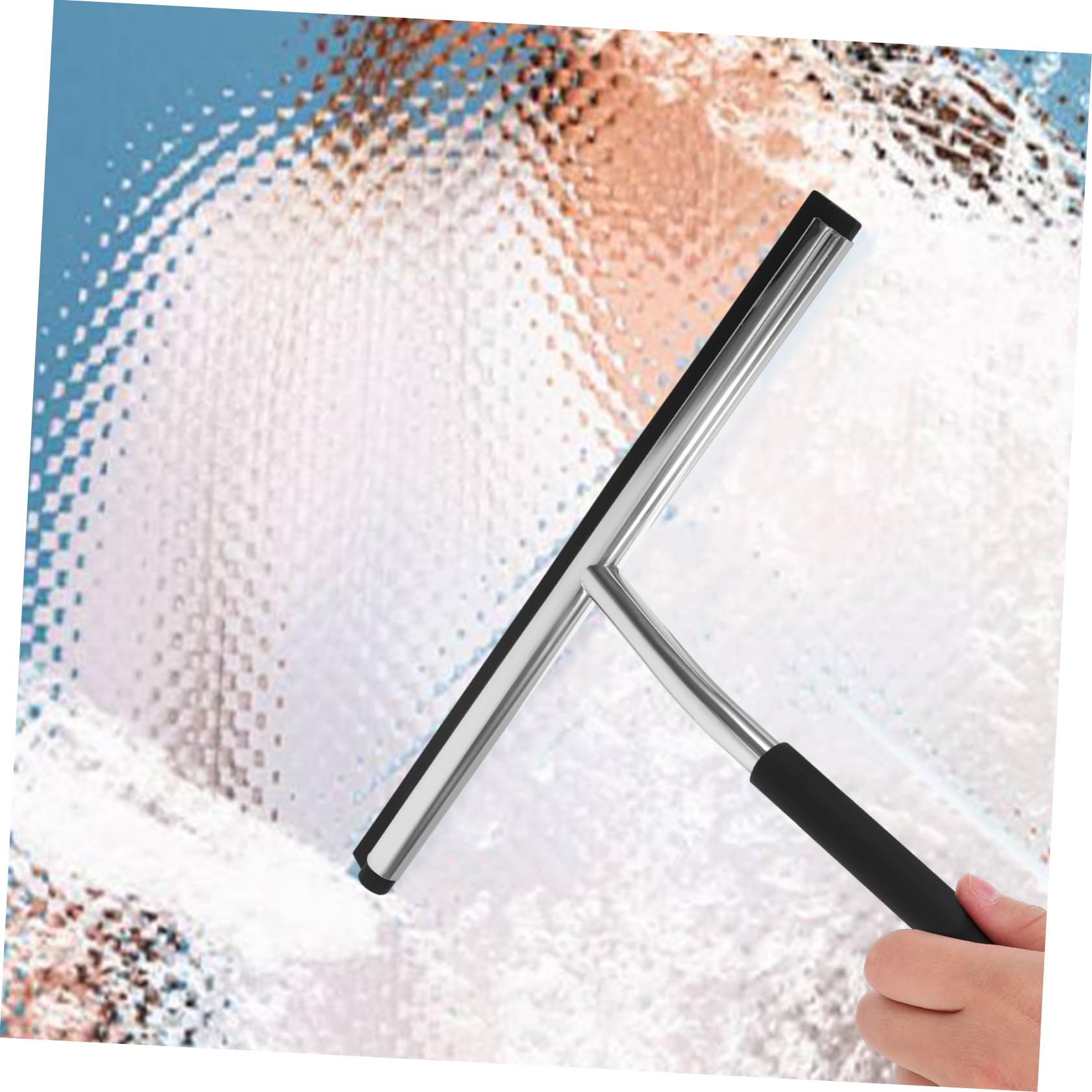 Baluue 1-Piece Glass Wiper Squeegee - Car Windshield, Tile Wall & Shower Cleaner - Water Removal Tool for Windows, Mirrors & Glass Surfaces - Perfect for Home, Office and Auto Cleaning