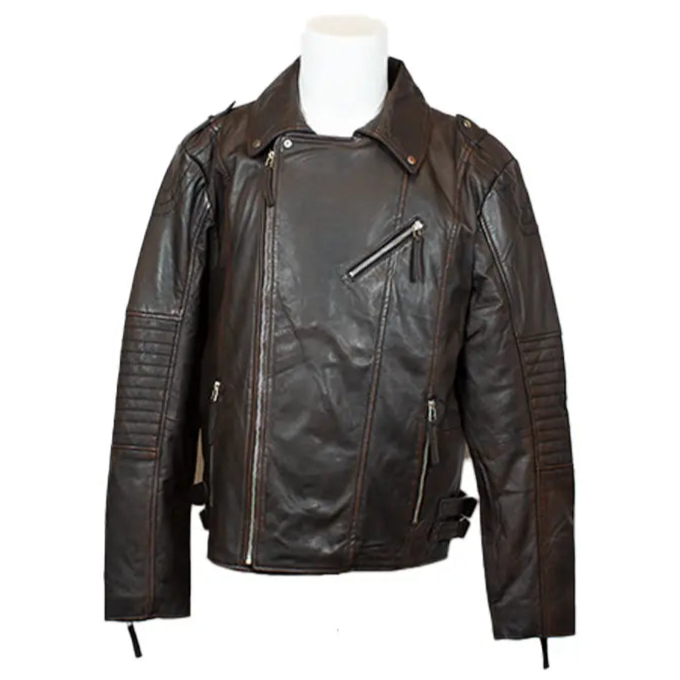 BOL Men's Classic Biker Look Leather Jacket - Stylish Motorcycle Fashion Outerwear for Riding & Casual Wear