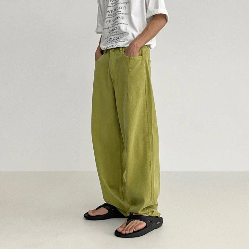 Vintage American Style Men's Wide Leg Jeans - Casual Loose Straight Denim Pants for Men | Trendy Fashion for Everyday Wear, Street Style & Retro Outfits