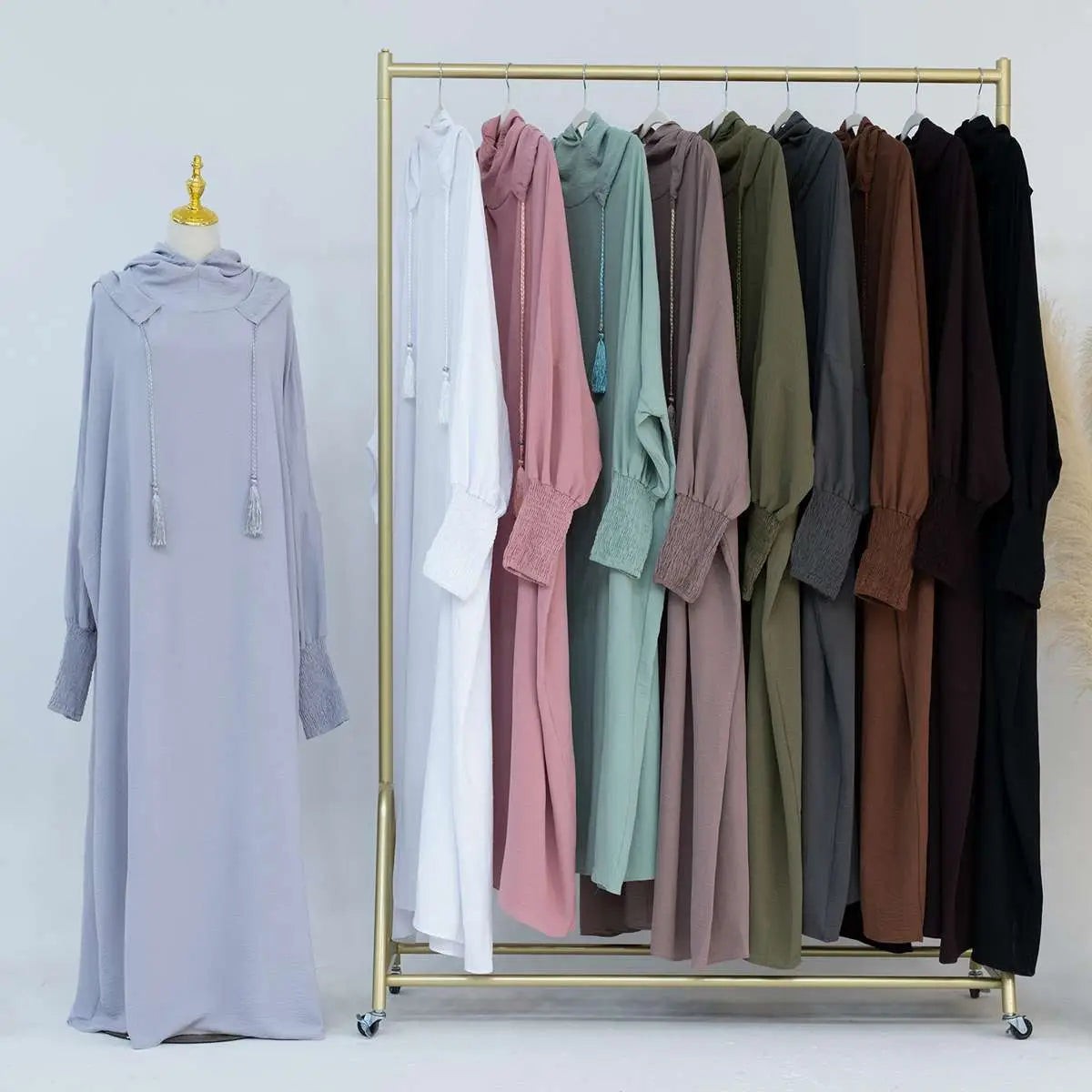 Premium Cotton Blend Hooded Abaya Prayer Dress - Modest Jilbab for Women - Perfect for Prayer, Mosque, and Everyday Wear