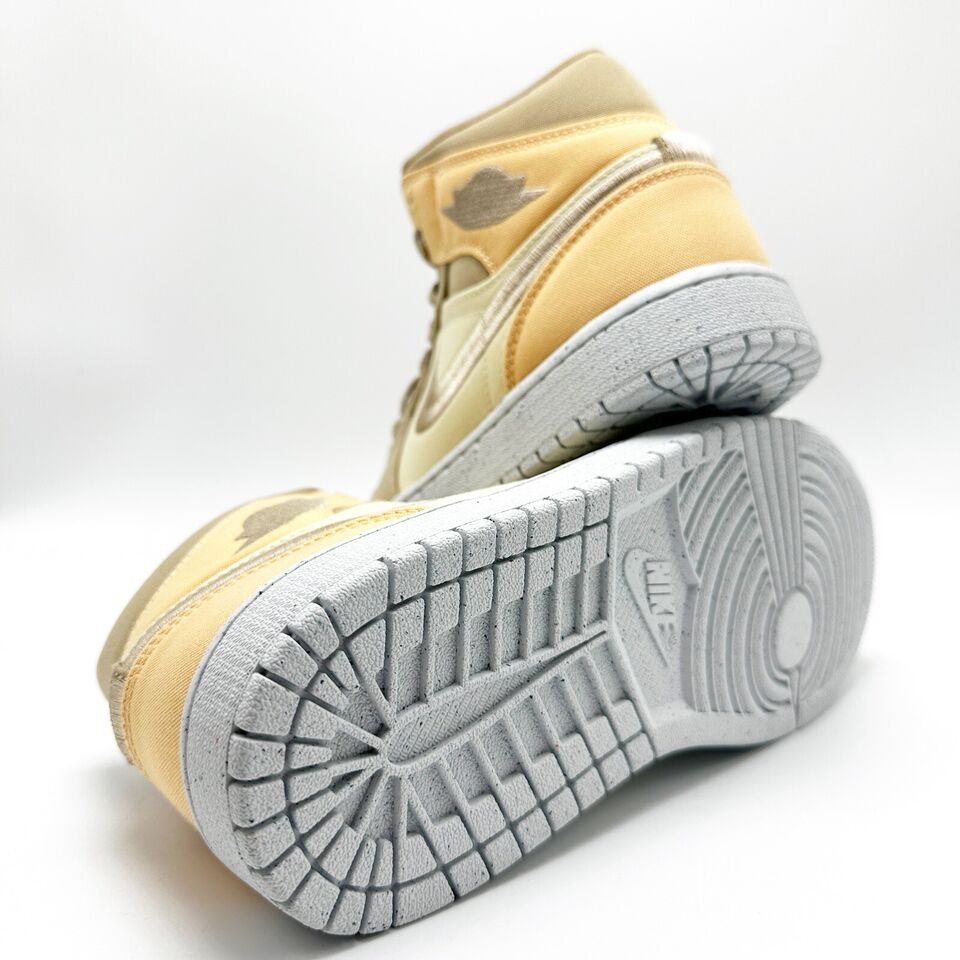 Nike Women's Air Jordan 1 Mid SE Sneakers - Brown/Sail/Desert Colorway - Casual & Athletic Shoes for Running, Gym, and Streetwear Fashion