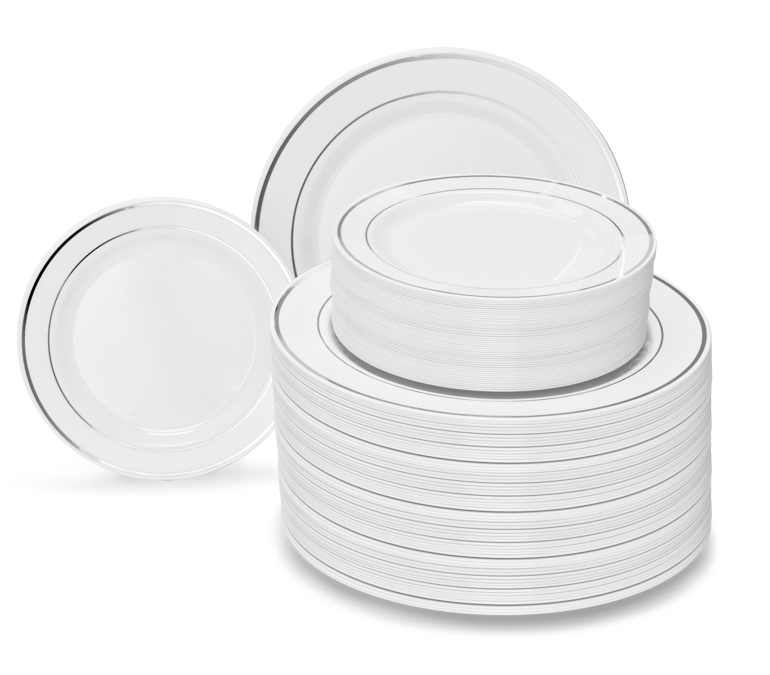 Premium 240-Piece Disposable Plastic Plate Set for Weddings & Parties - 10.5