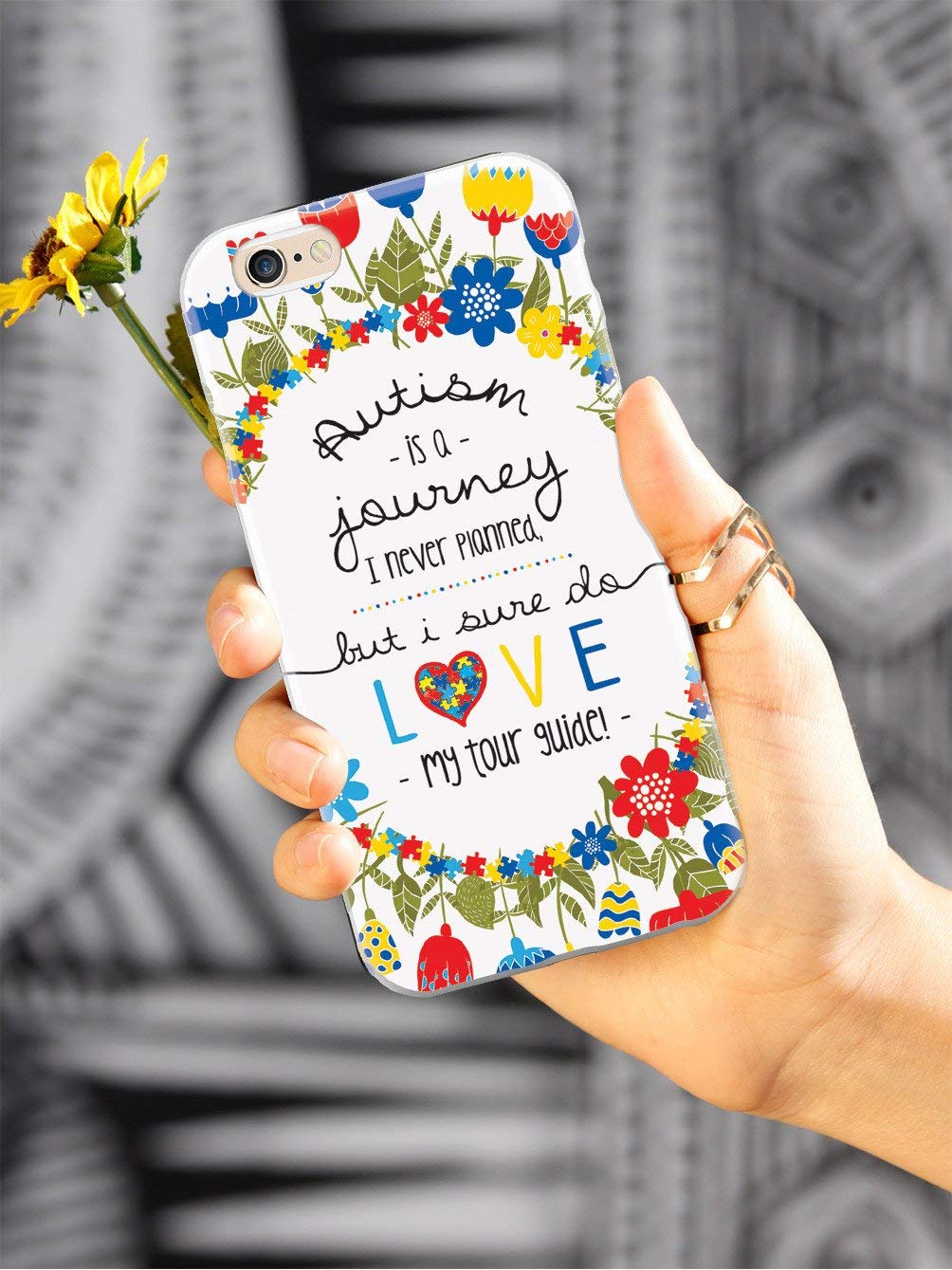 3D Textured Protective Phone Case for Samsung Galaxy Note 9 - Shockproof & Anti-Slip Cover with Premium Grip - Autism Awareness Design - Perfect for Daily Use, Work & Outdoor Activities