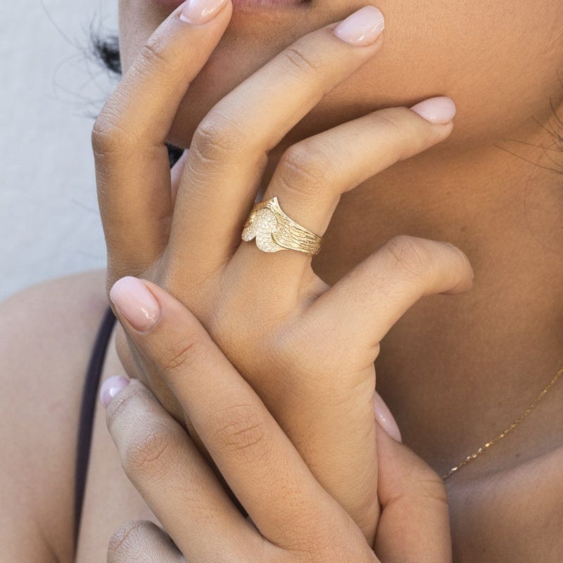 Untethered Heart Ring - Dainty Gold Heart Ring for Women, Minimalist Jewelry Gift for Her - Perfect for Valentine's Day, Anniversary & Everyday Wear