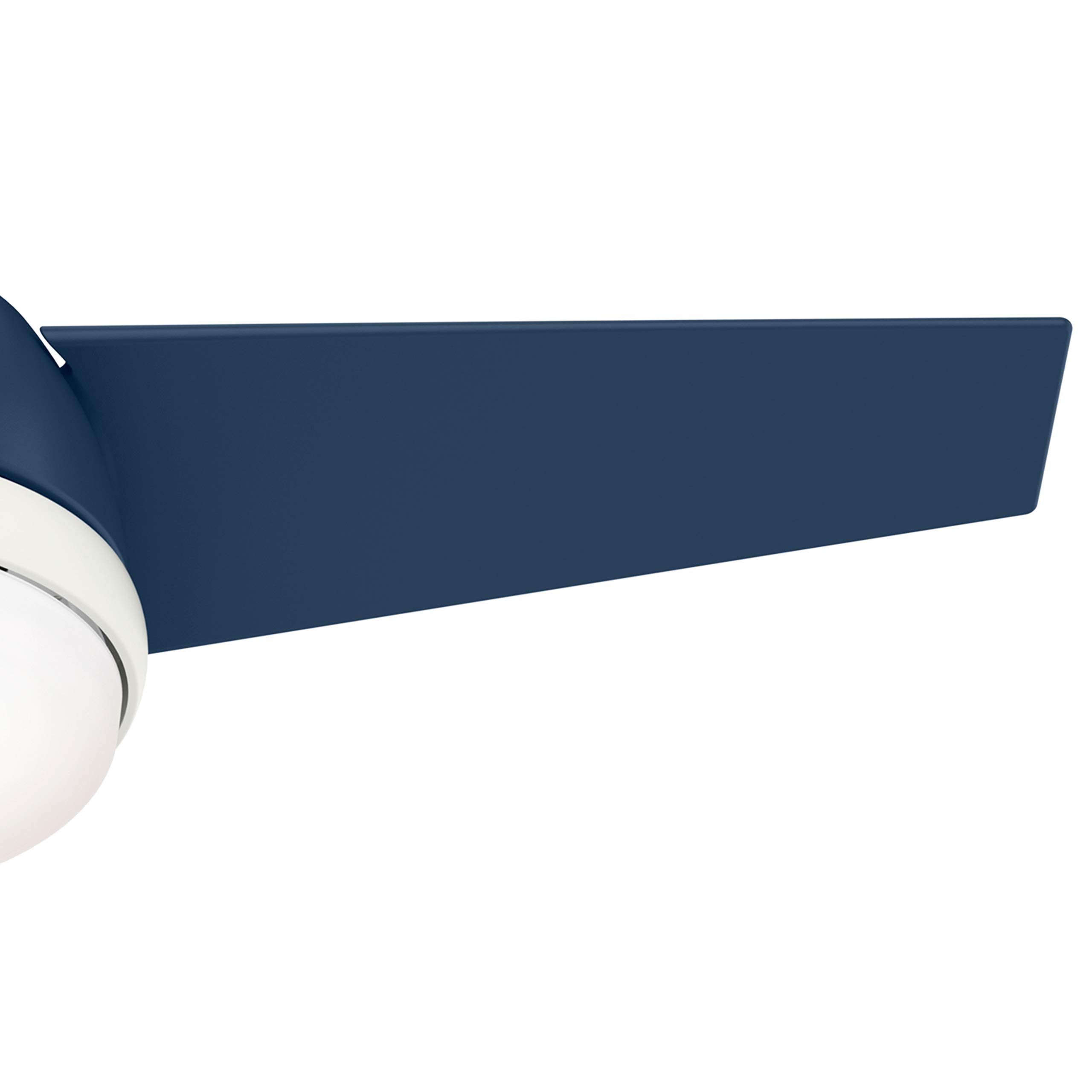 Hunter Fan 36 inch Contemporary Indigo Blue Indoor Ceiling Fan with Light Kit & Remote Control - Energy Efficient Quiet Operation for Bedroom, Living Room & Office (Renewed)