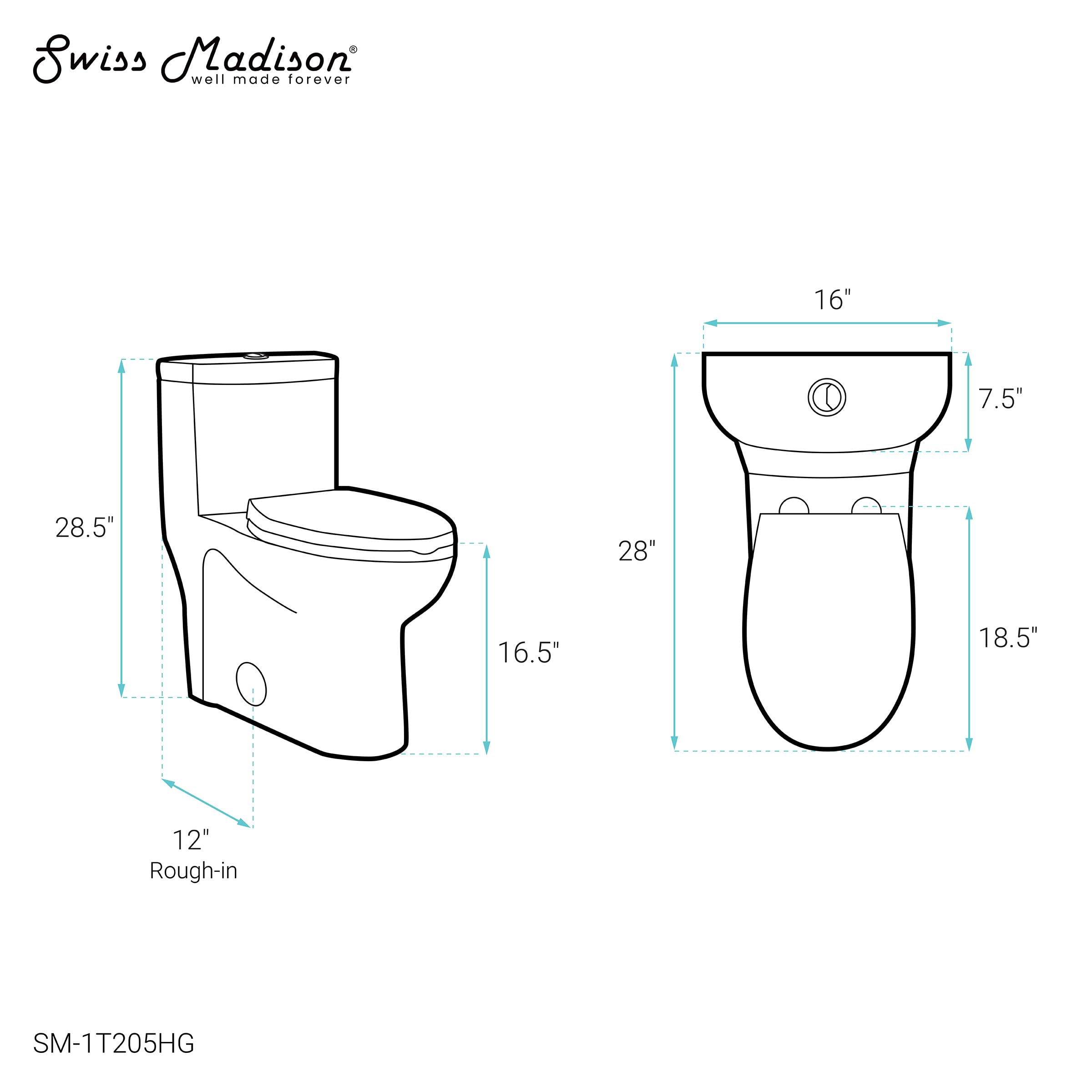Premium One Piece Elongated Toilet with Dual Flush Technology - 1.1/1.6 GPF, Brushed Gold Hardware - Perfect for Modern Bathrooms & Luxury Homes