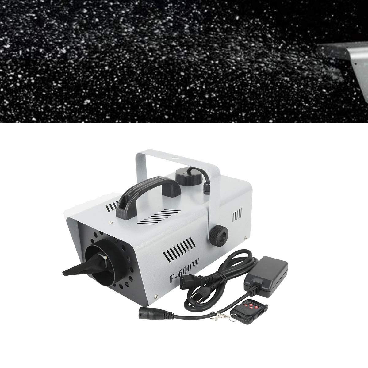 600W Snowflake Effect Snow Machine with Remote Control - Perfect for DJ Parties, Stage Shows, and Winter Themed Events