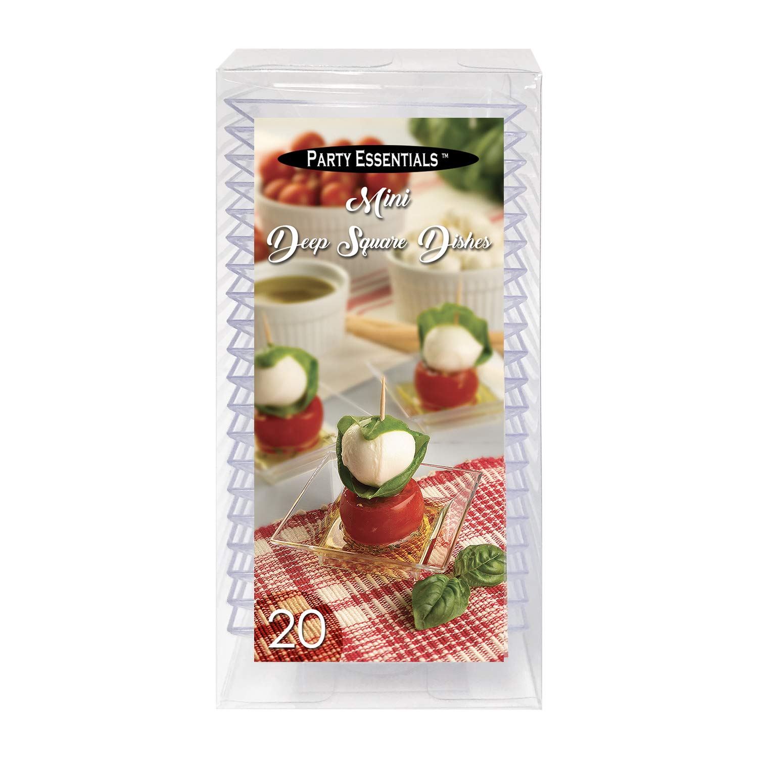 480-Pack Mini Hard Plastic Deep Square Dishes - Clear Party Essentials for Catering, Buffets & Events | N216468 Bulk Disposable Serving Trays