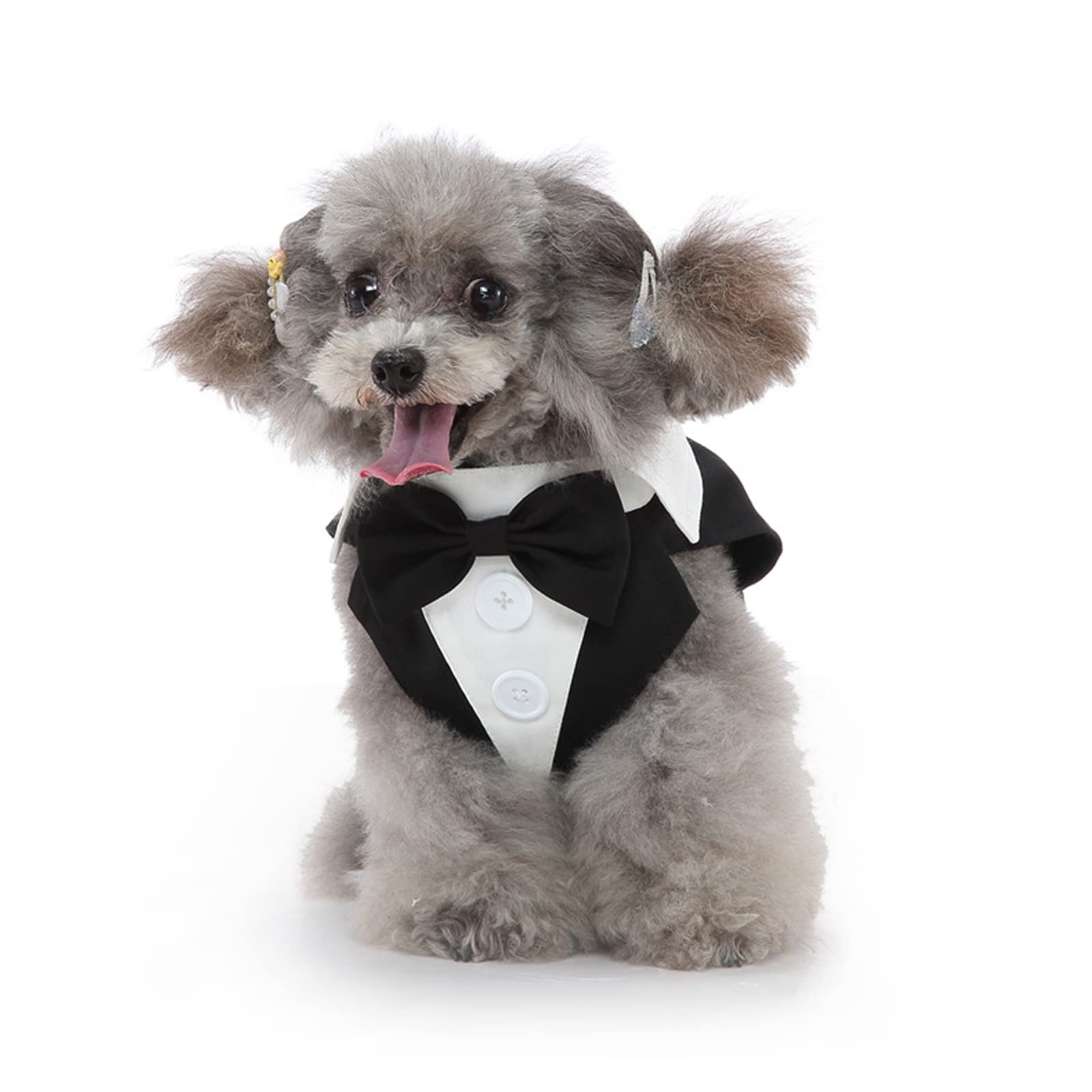 Stylish Adjustable Dog Bow Tie Suit - Formal Tuxedo Outfit for Weddings & Parties - Perfect for Large, Medium & Small Dogs - Great for Special Occasions & Photo Shoots