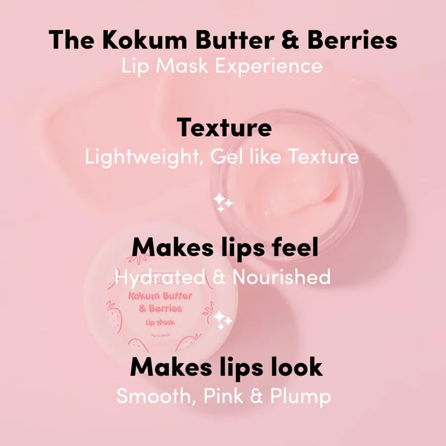 Prolixr Kokum Butter & Berry Overnight Lip Mask - Repair Chapped, Dry & Pigmented Lips - Deep Hydration for All Skin Types - Cruelty Free - Pack of 2 - Perfect for Nighttime Lip Care & Winter Lip Treatment