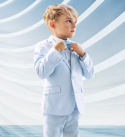 **Boys' 5-Piece Light Blue Suit Set | Premium Quality | Made in Canada | Perfect for Weddings, School Events & Special Occasions**