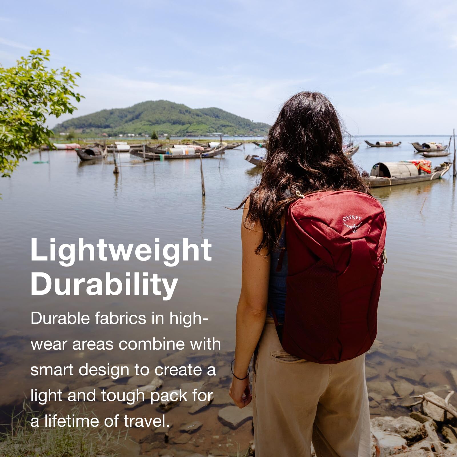 Osprey Farpoint Fairview Unisex Travel Backpack - Lightweight Hiking Daypack for Men & Women, Durable Carry-On Backpack with Laptop Sleeve, Tunnel Vision Grey - Perfect for Commuting, Air Travel & Outdoor Adventures