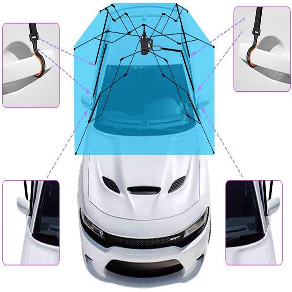Automatic Remote Control Car Tent - Portable Waterproof UV Protection Sunshade Cover for Vehicle Roof, Dustproof & Snowproof Car Umbrella | Perfect for Outdoor Parking, Camping & Travel Protection