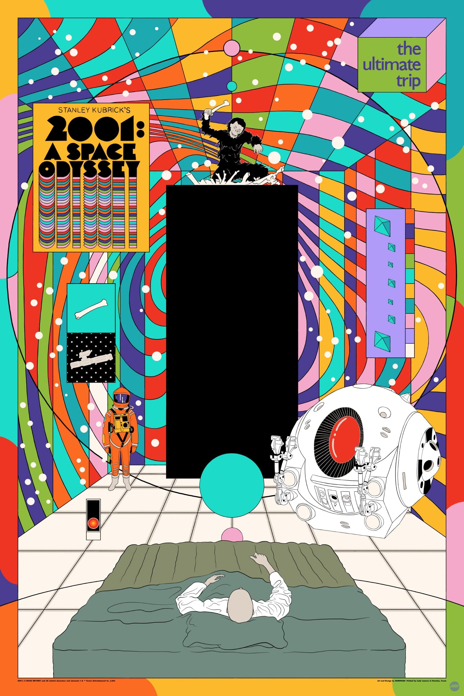 2001: A Space Odyssey Movie Poster - Classic Sci-Fi Film Wall Art Decor for Home, Office & Theater Rooms