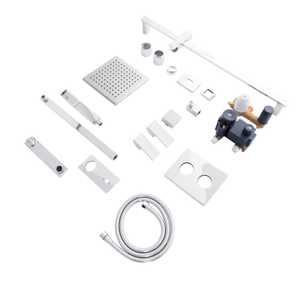 ZLINE Bliss Rainfall Shower System in Chrome - Luxury Bathroom Fixture with Adjustable Showerhead for Spa-Like Experience | Perfect for Master Bathrooms and Modern Home Renovations