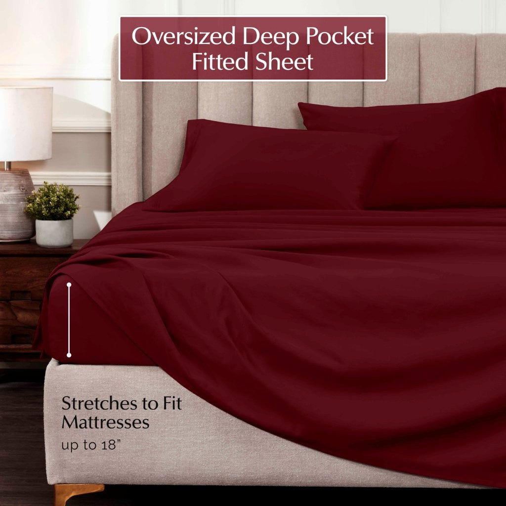 Premium 1000 Thread Count Egyptian Cotton Sheet Set - Eco-Friendly, Breathable & Hypoallergenic - Perfect for Luxury Bedding & Hot Sleepers