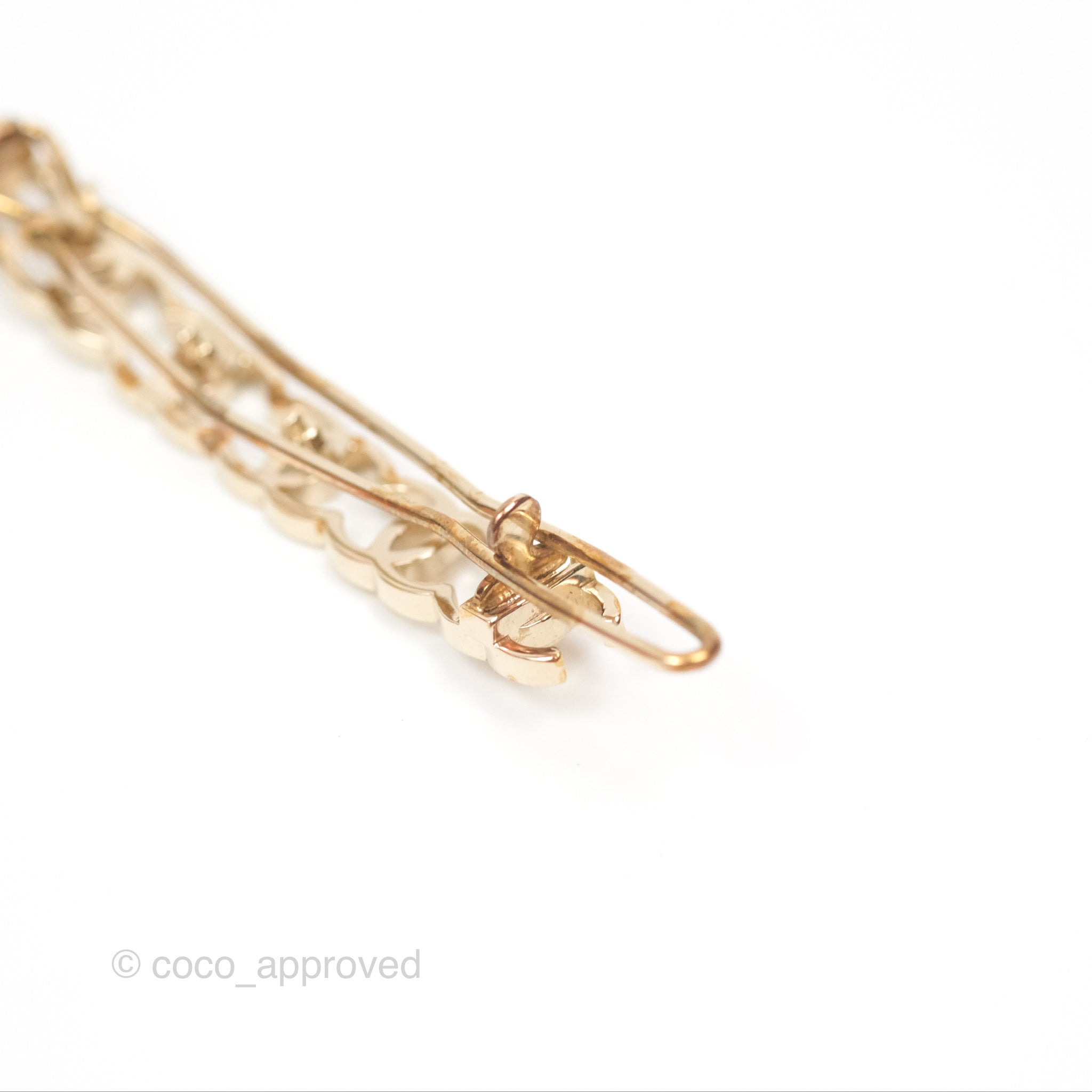 Chanel CC Hair Clip Gold Tone 21A - Luxury Hair Accessory for Women | Perfect for Weddings, Parties & Everyday Elegance