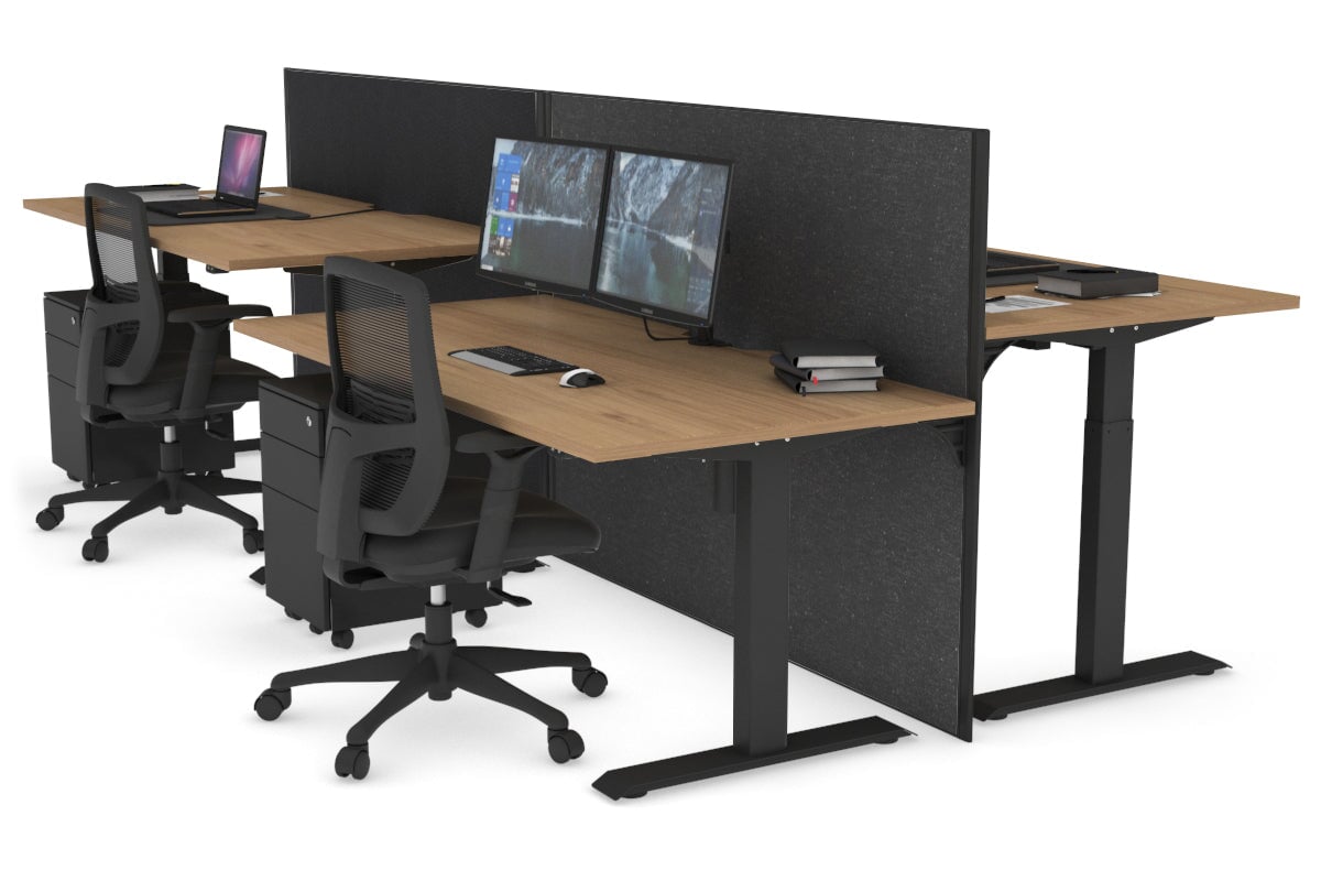 Adjustable Height 4-Person Workbench - 1200L x 800W with Cable Management | Perfect for Office, Workshop & Garage Workspaces